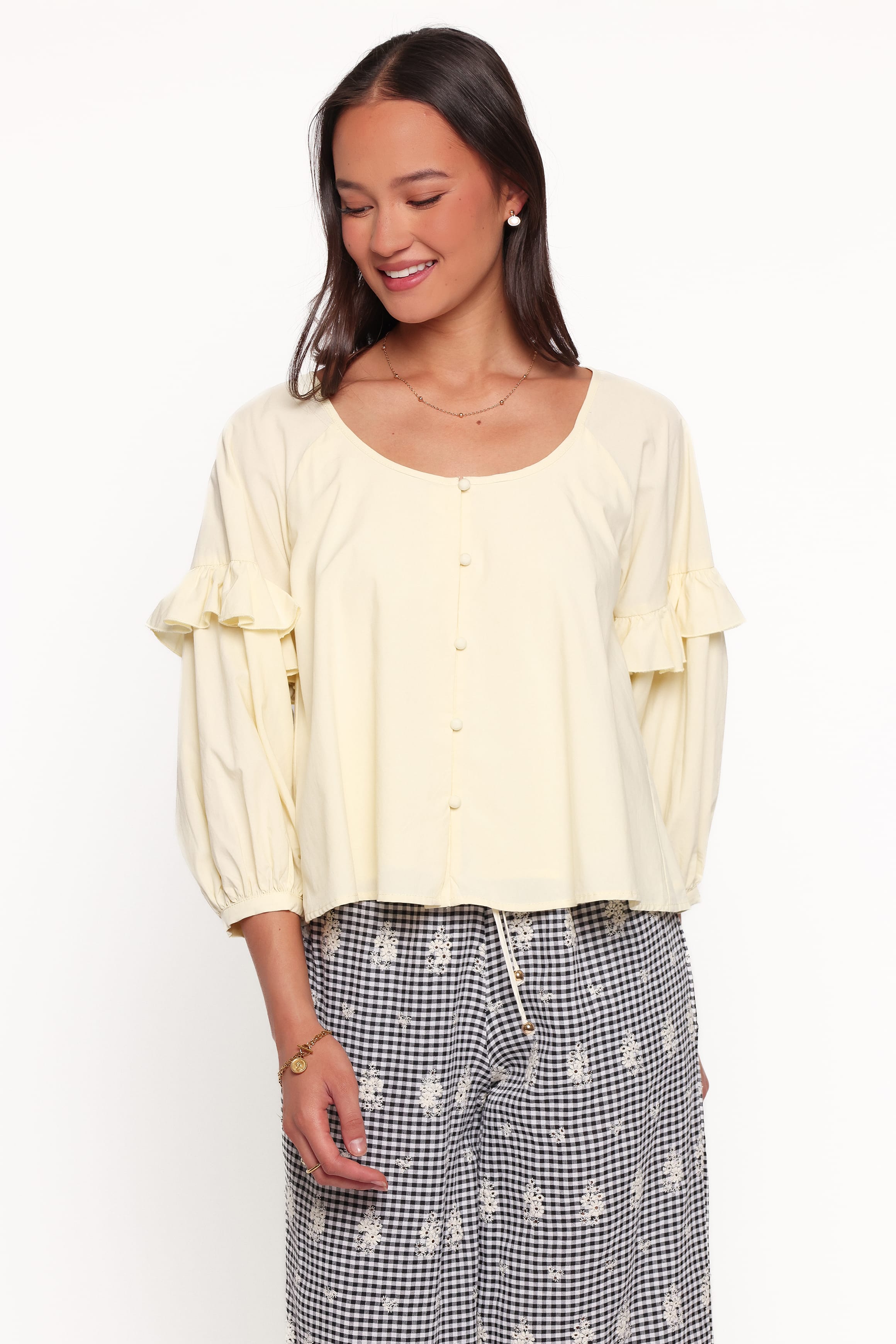 TOPS Sabine Top - Butter Yellow