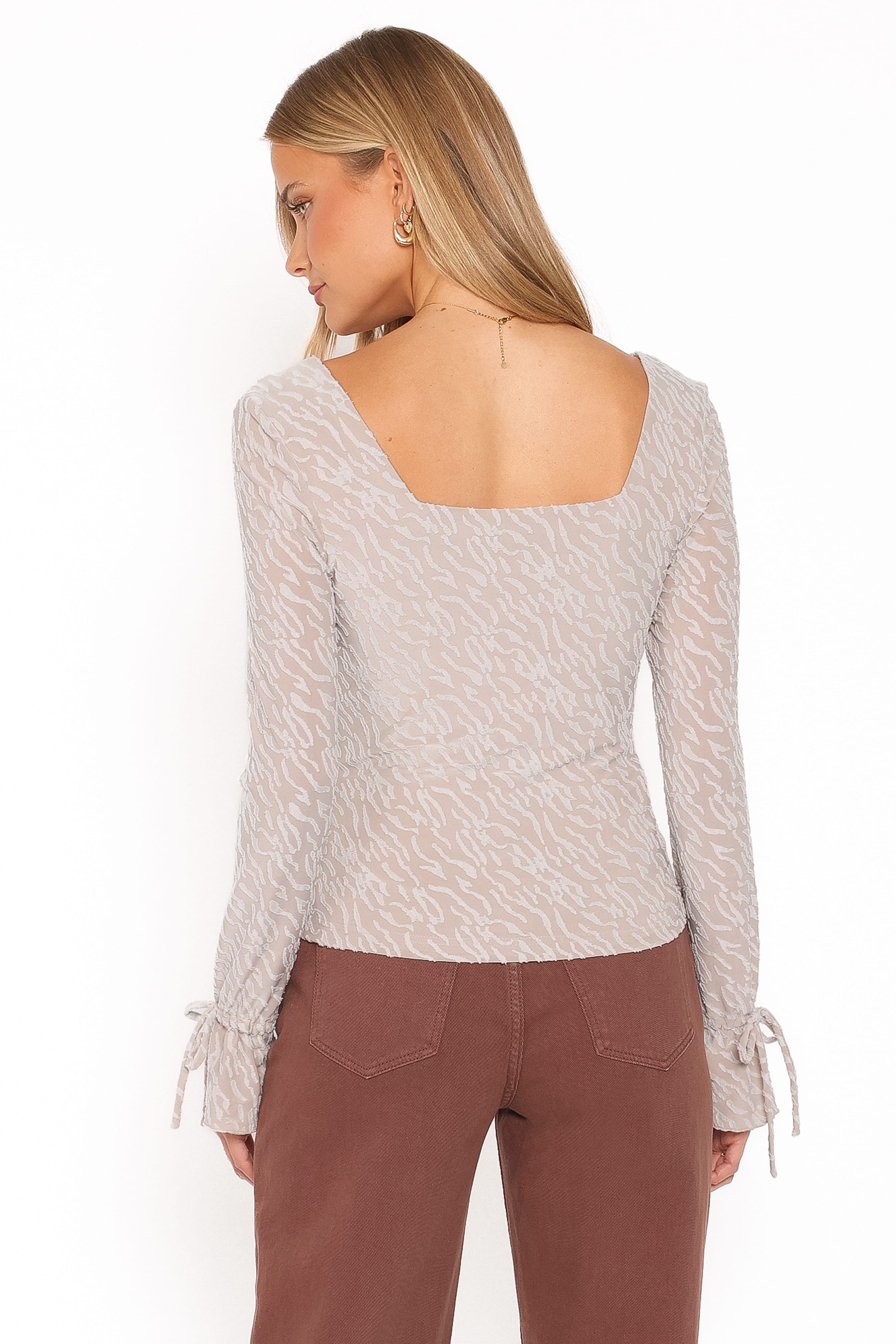 TOPS Sterling Long Sleeve Top - Brown