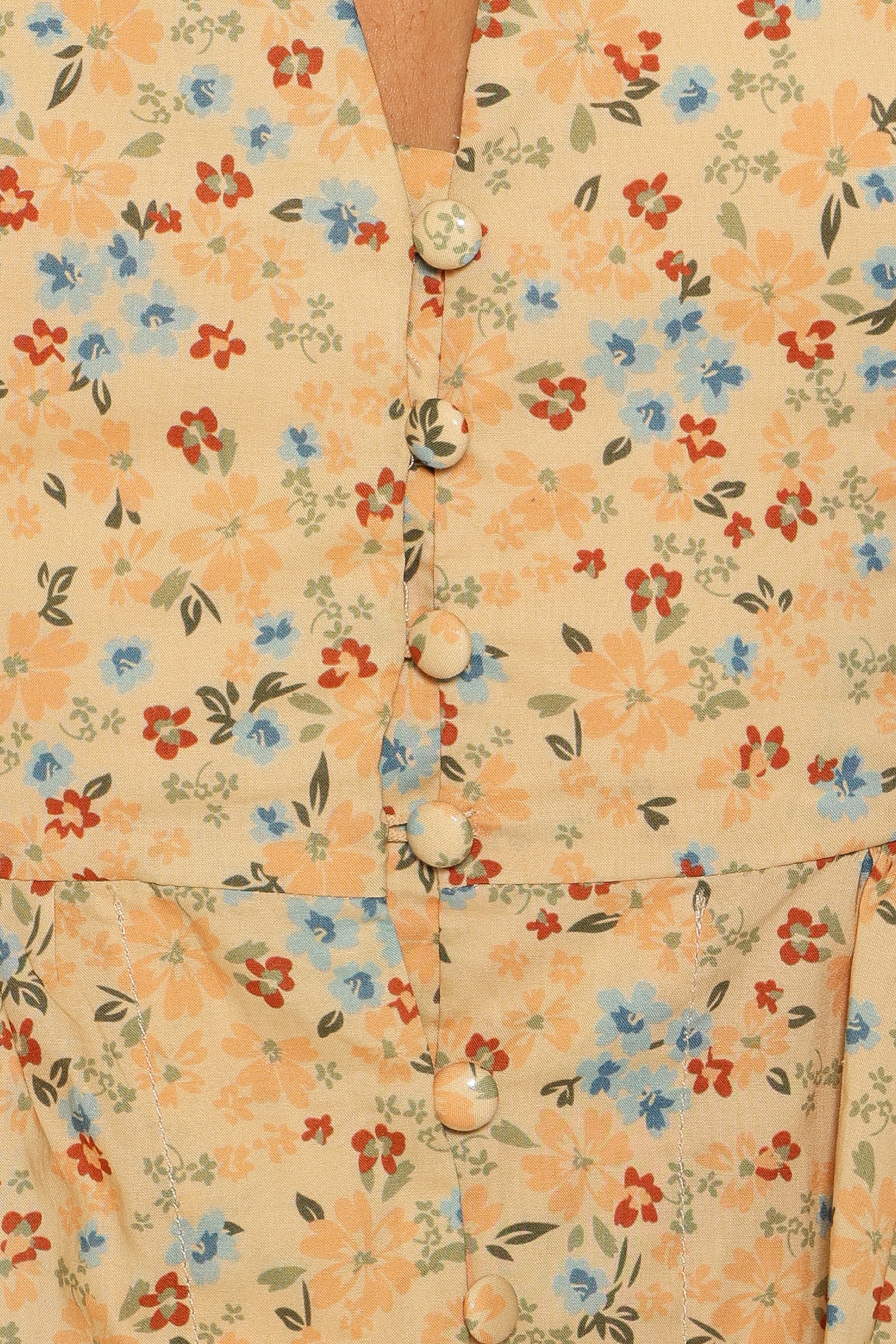 TOPS Veda Top - Yellow Ditsy