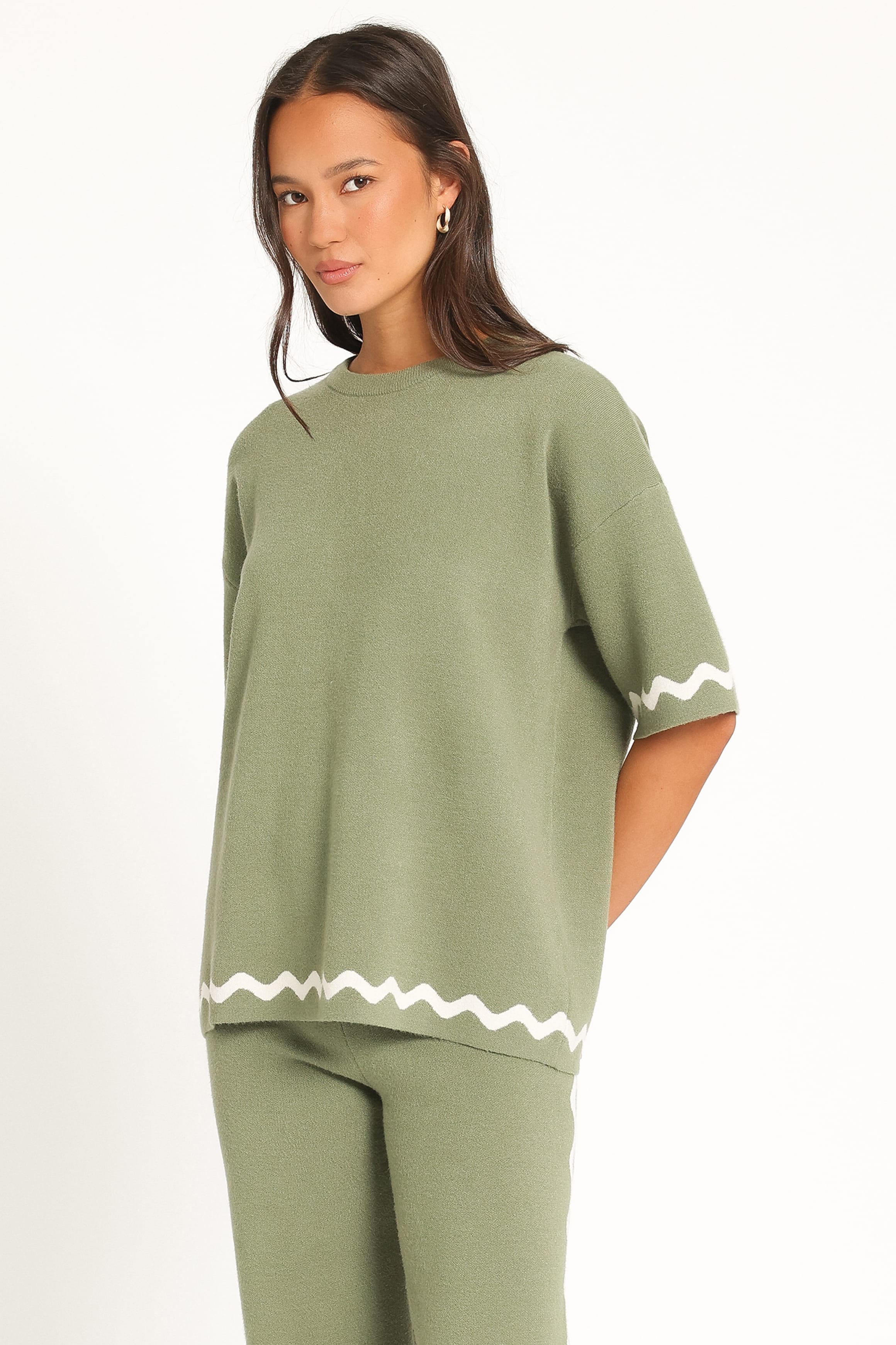 TOPS Vespa Knitted Tee - Moss Green