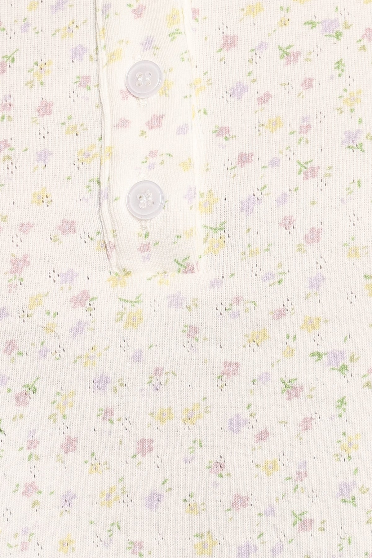 TOPS Walsh Knit Top - White Ditsy Floral