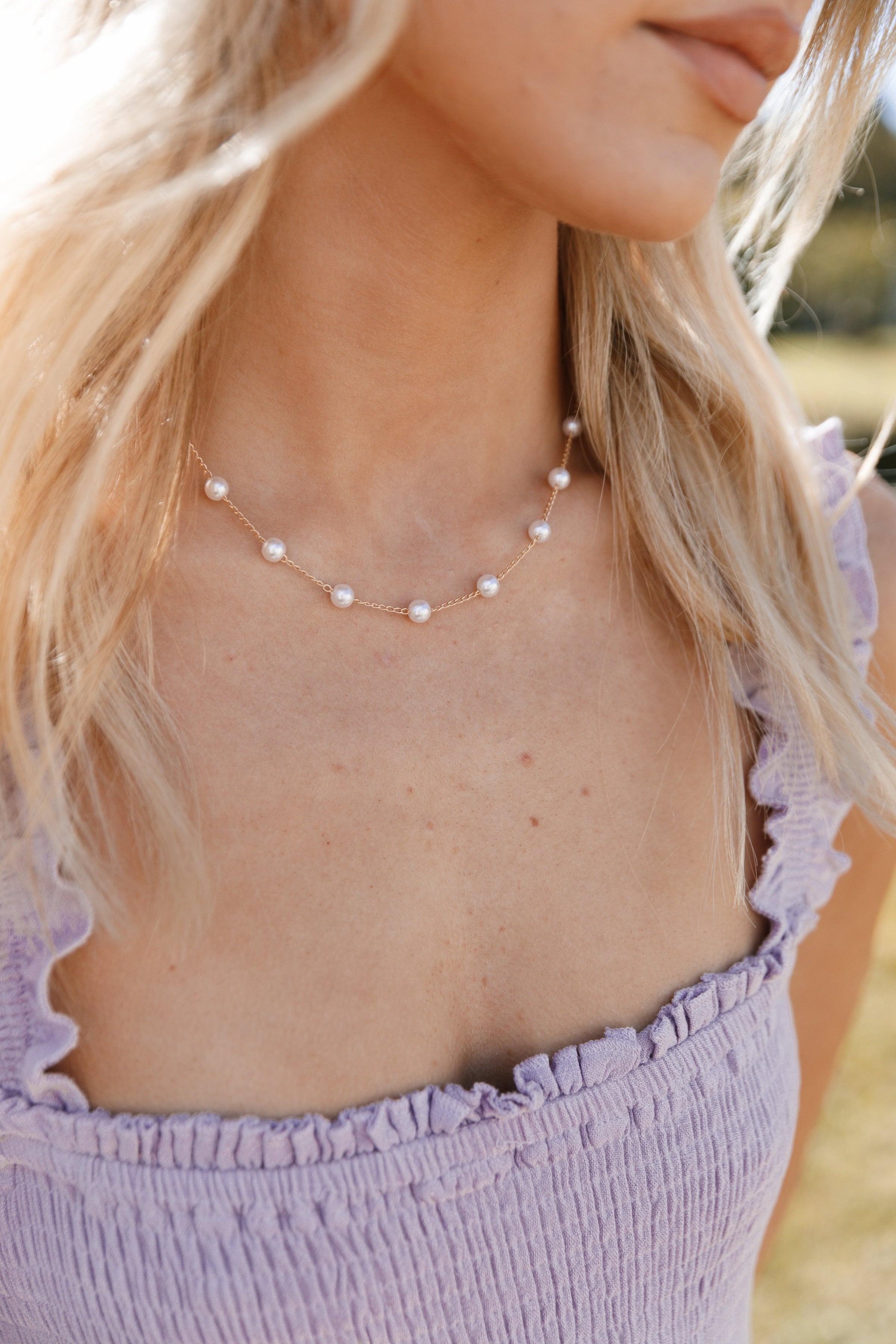 ACCESSORIES @Eroque Necklace - Gold/Pearl