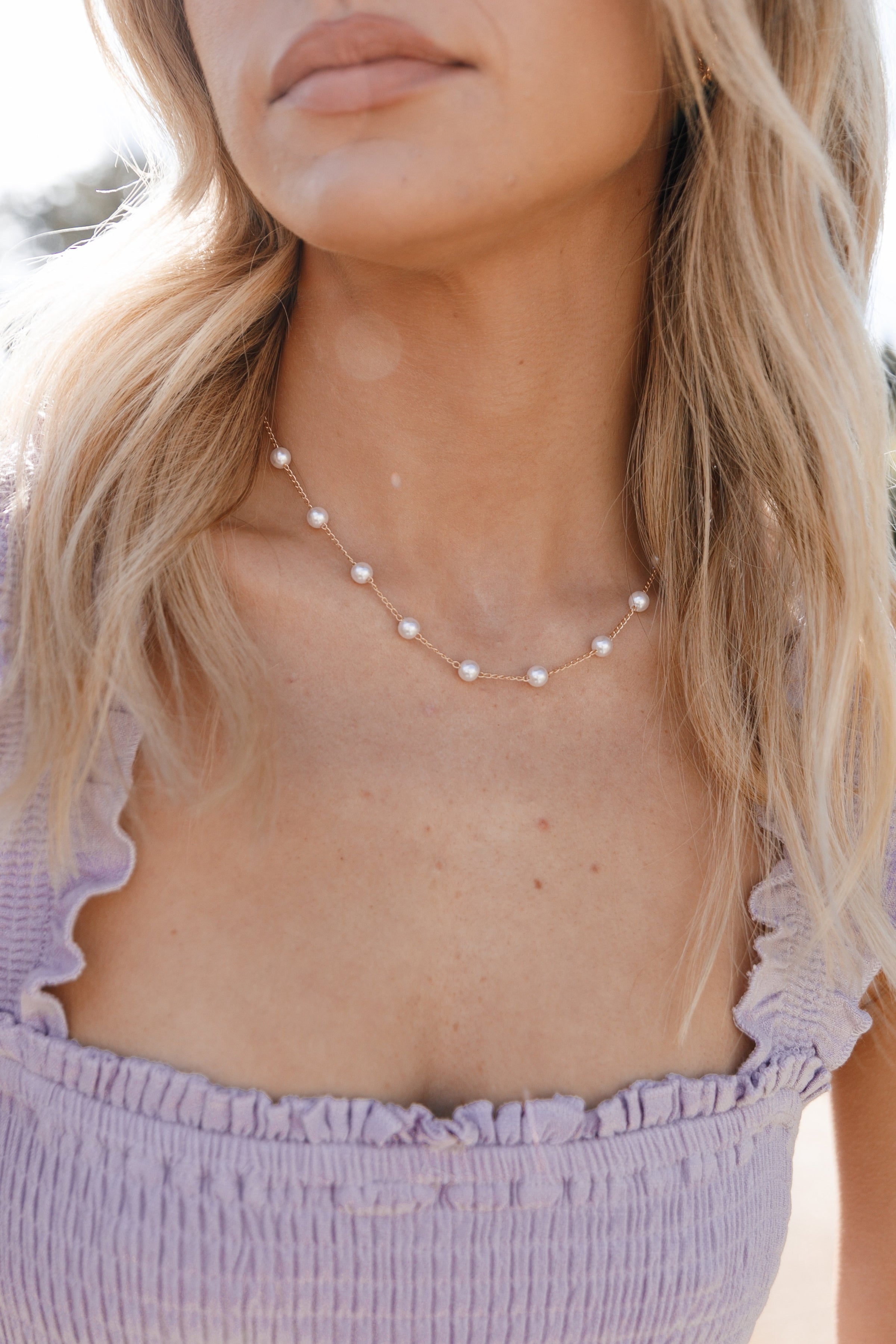 ACCESSORIES @Eroque Necklace - Gold/Pearl