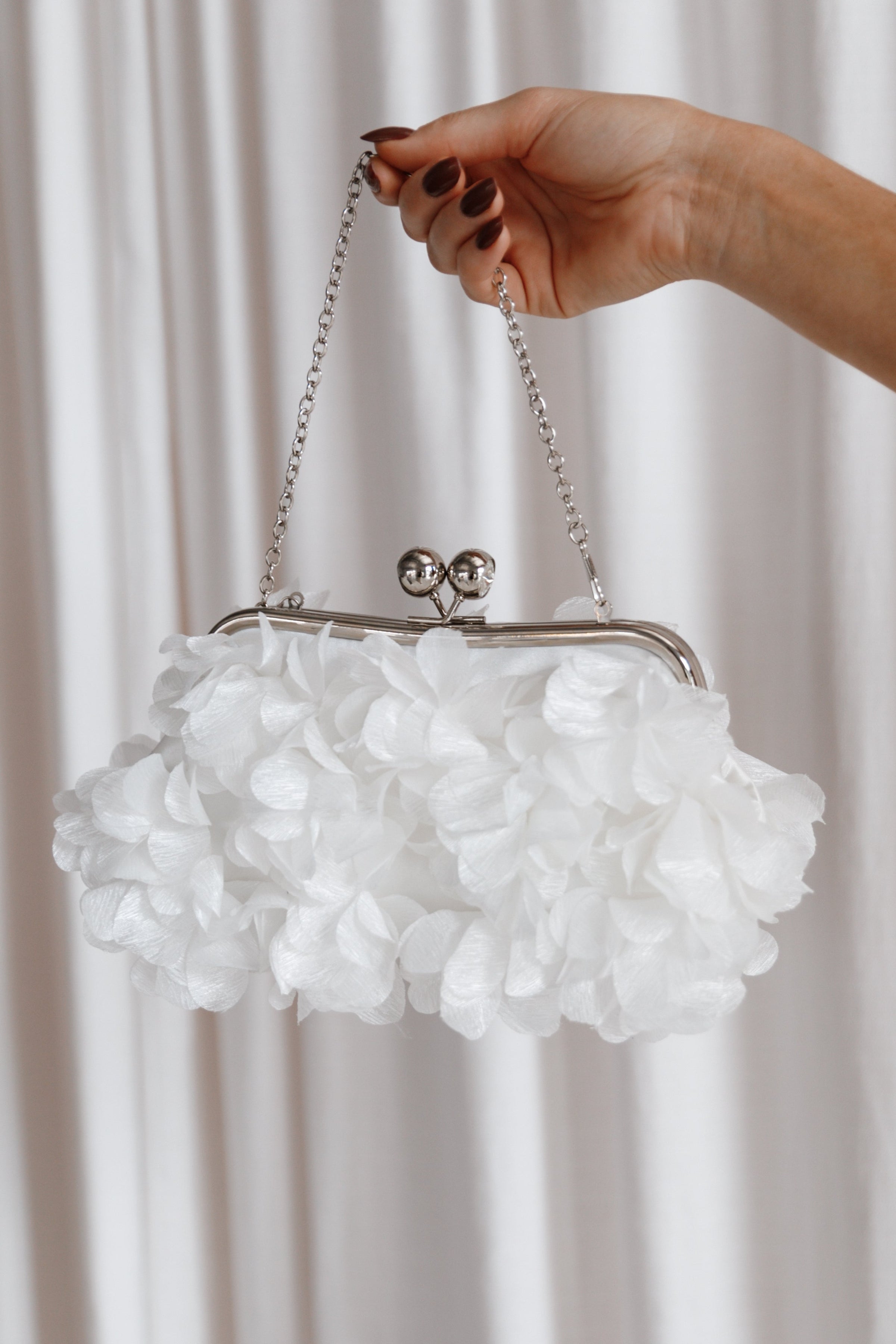 ACCESSORIES Mon Amour Floral Clutch - White