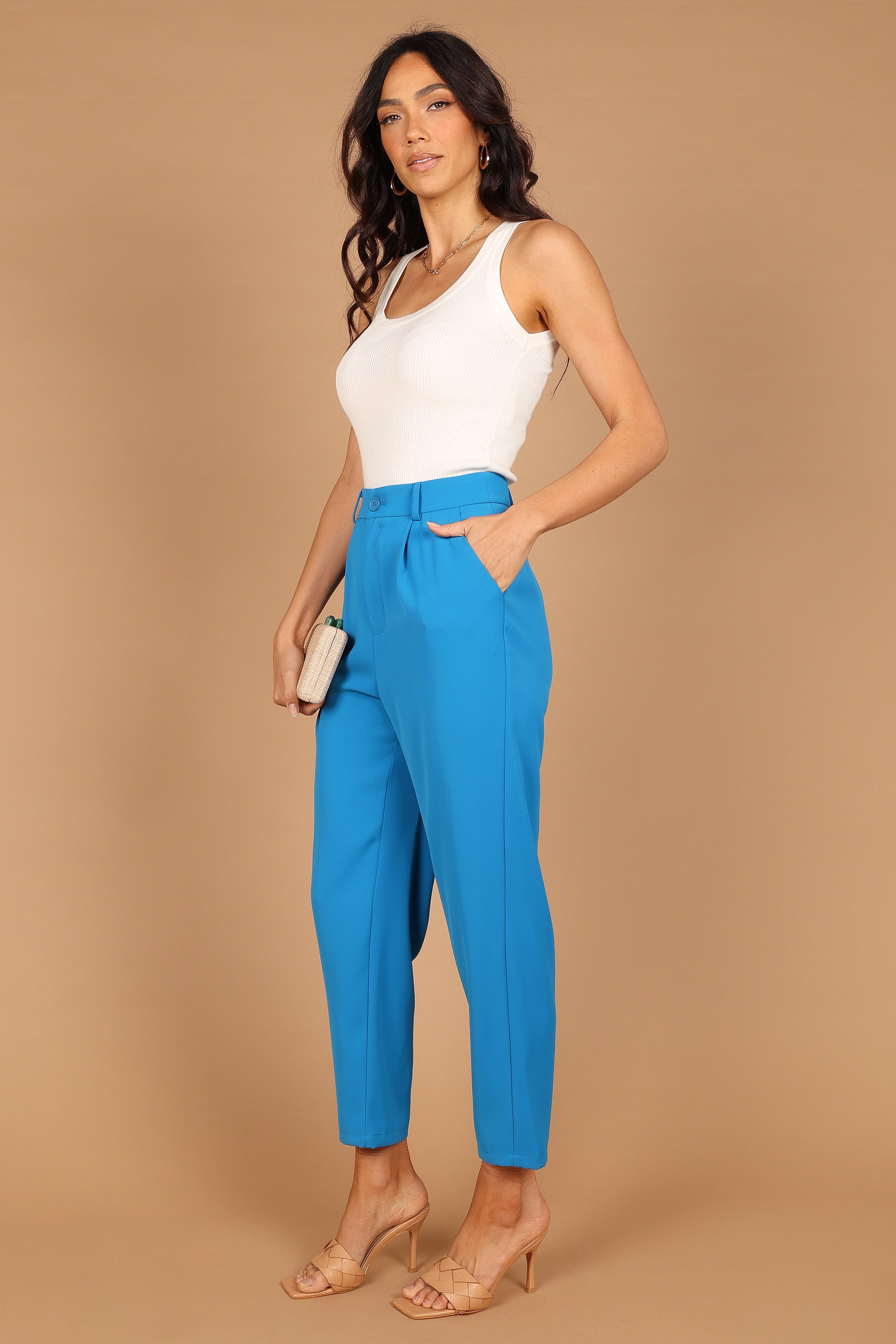 BOTTOMS @Baxley Tailored Pants - Blue (waiting on bulk)