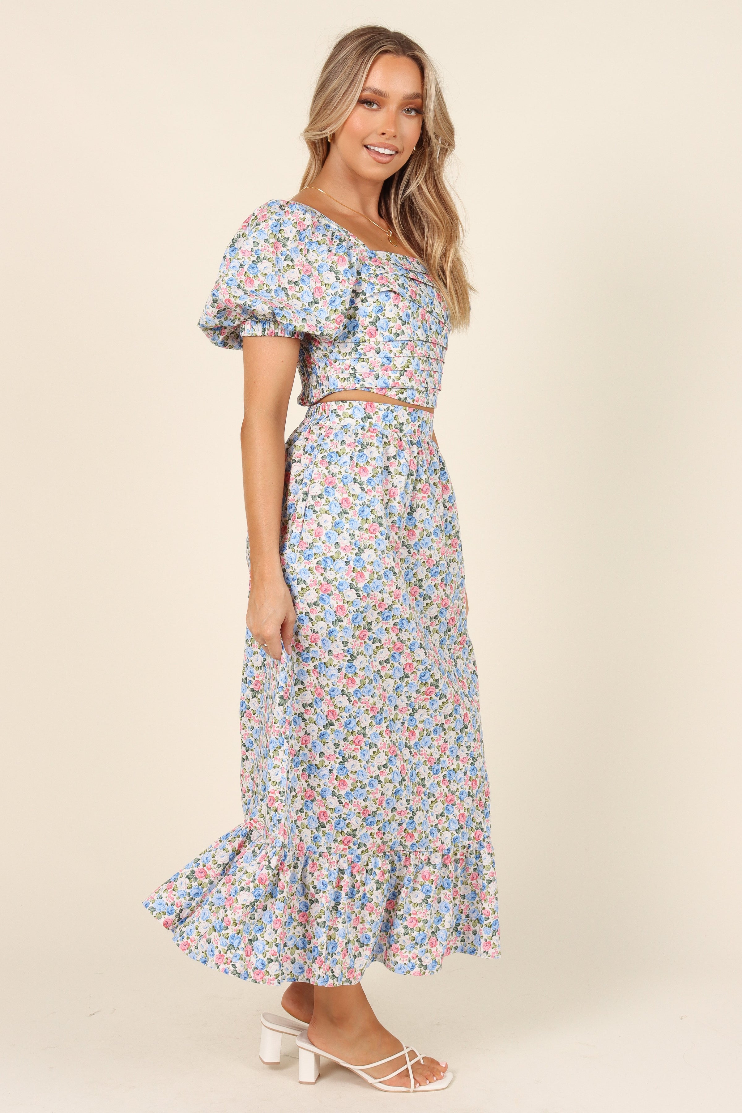 BOTTOMS Fleur Skirt - Blue Floral