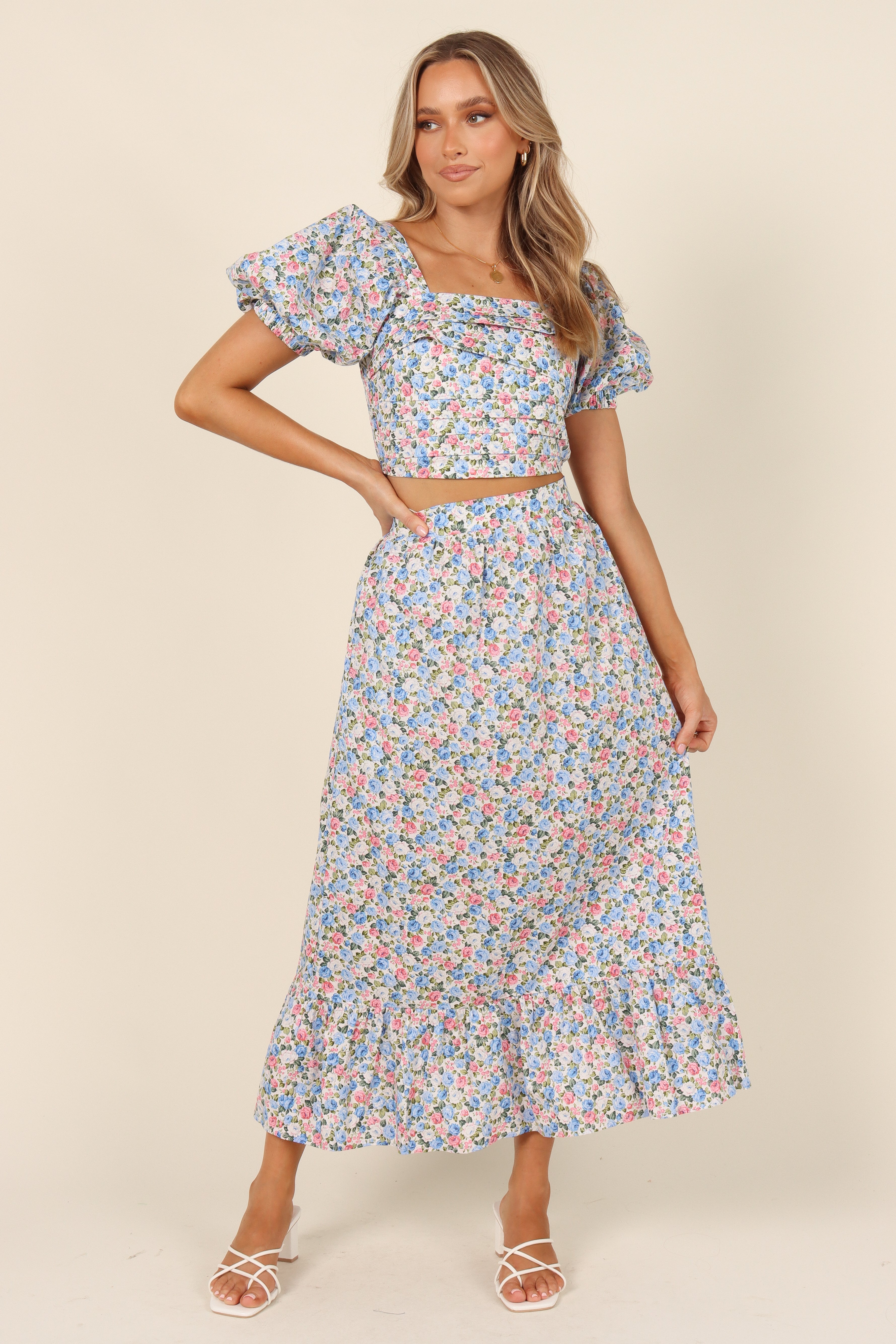 BOTTOMS Fleur Skirt - Blue Floral