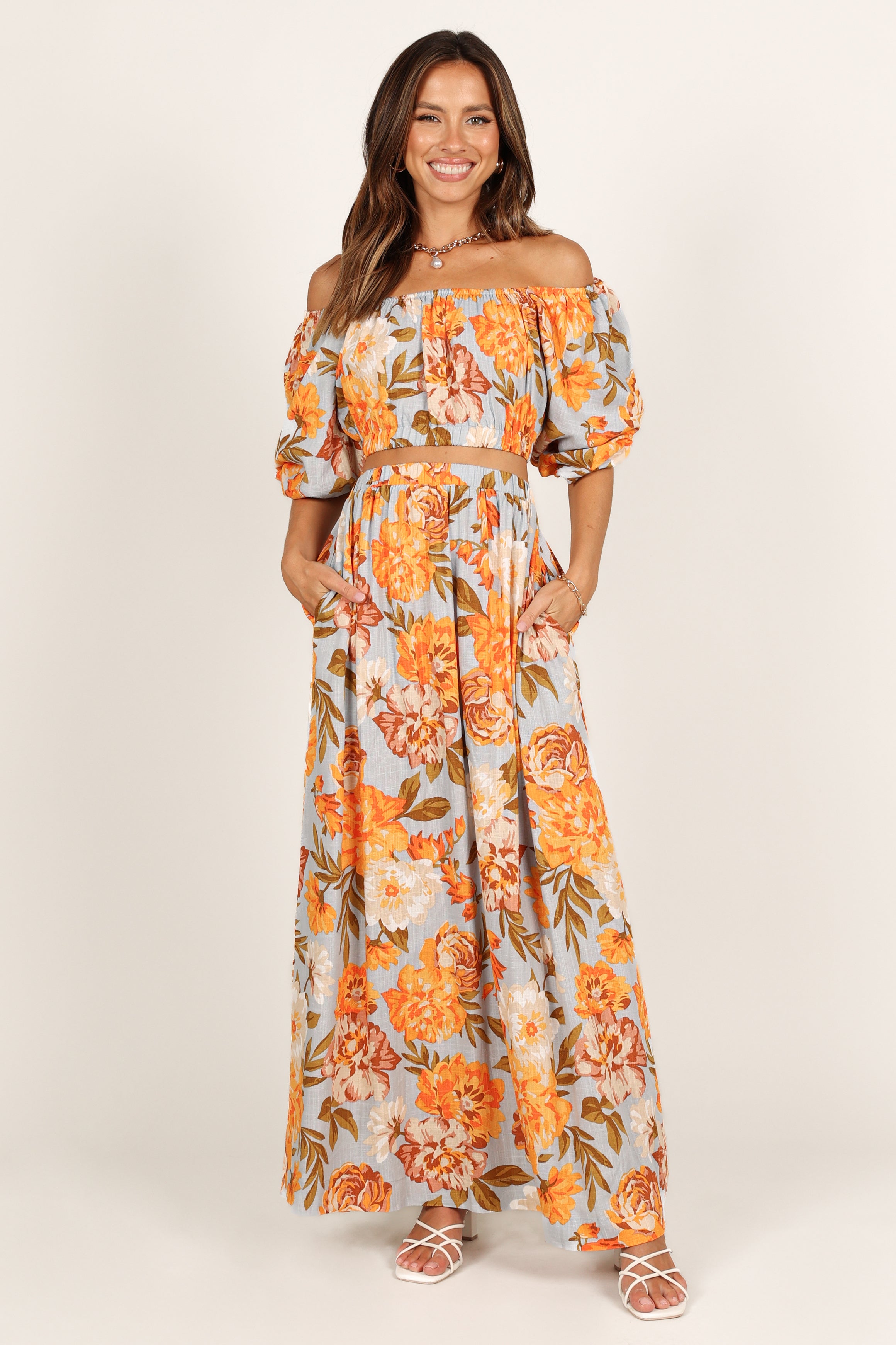 BOTTOMS Kiara Maxi Skirt - Pale Blue