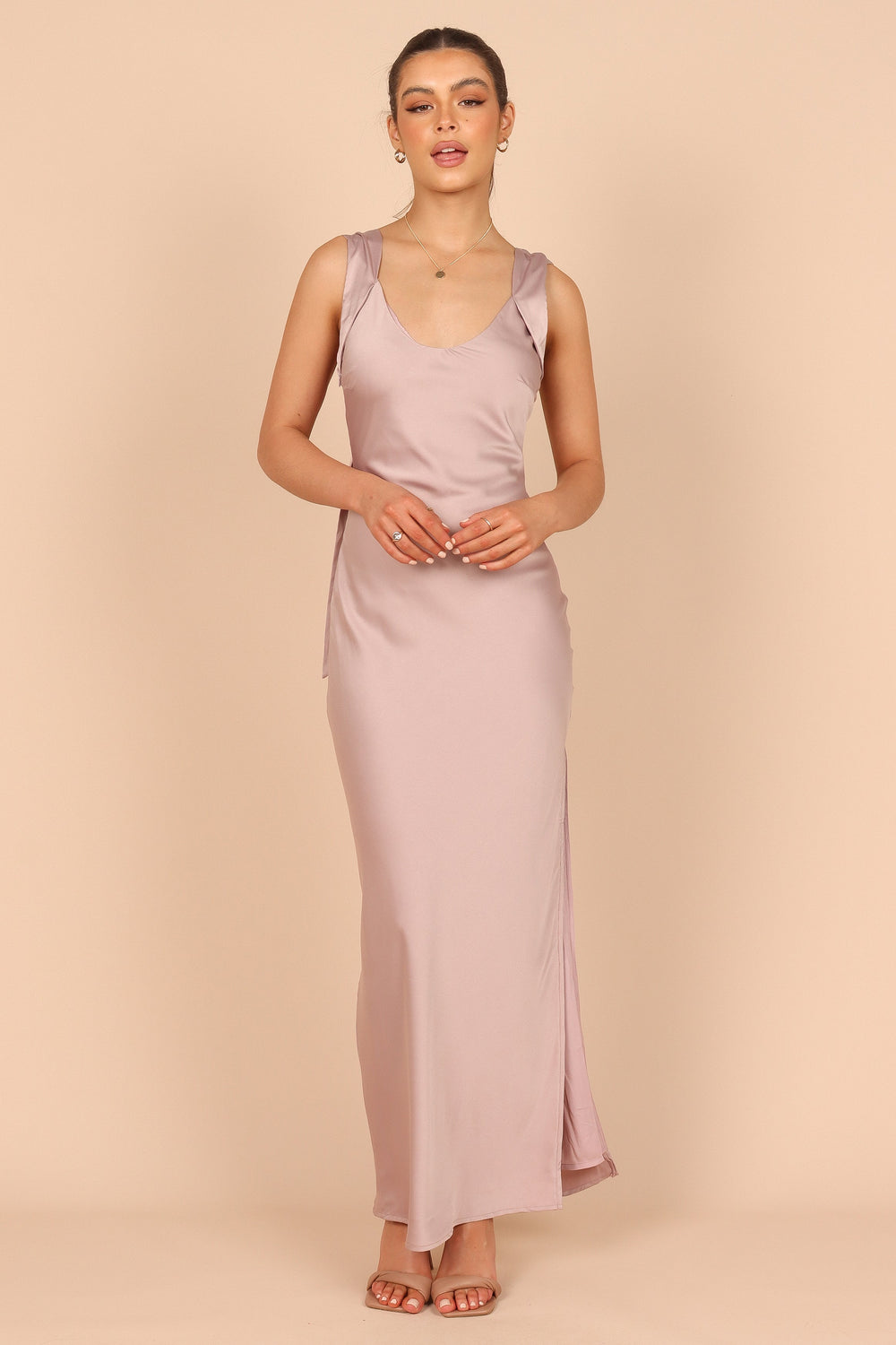 Collective Dress - Carnation Cross Back Maxi Dress - Lilac image 5