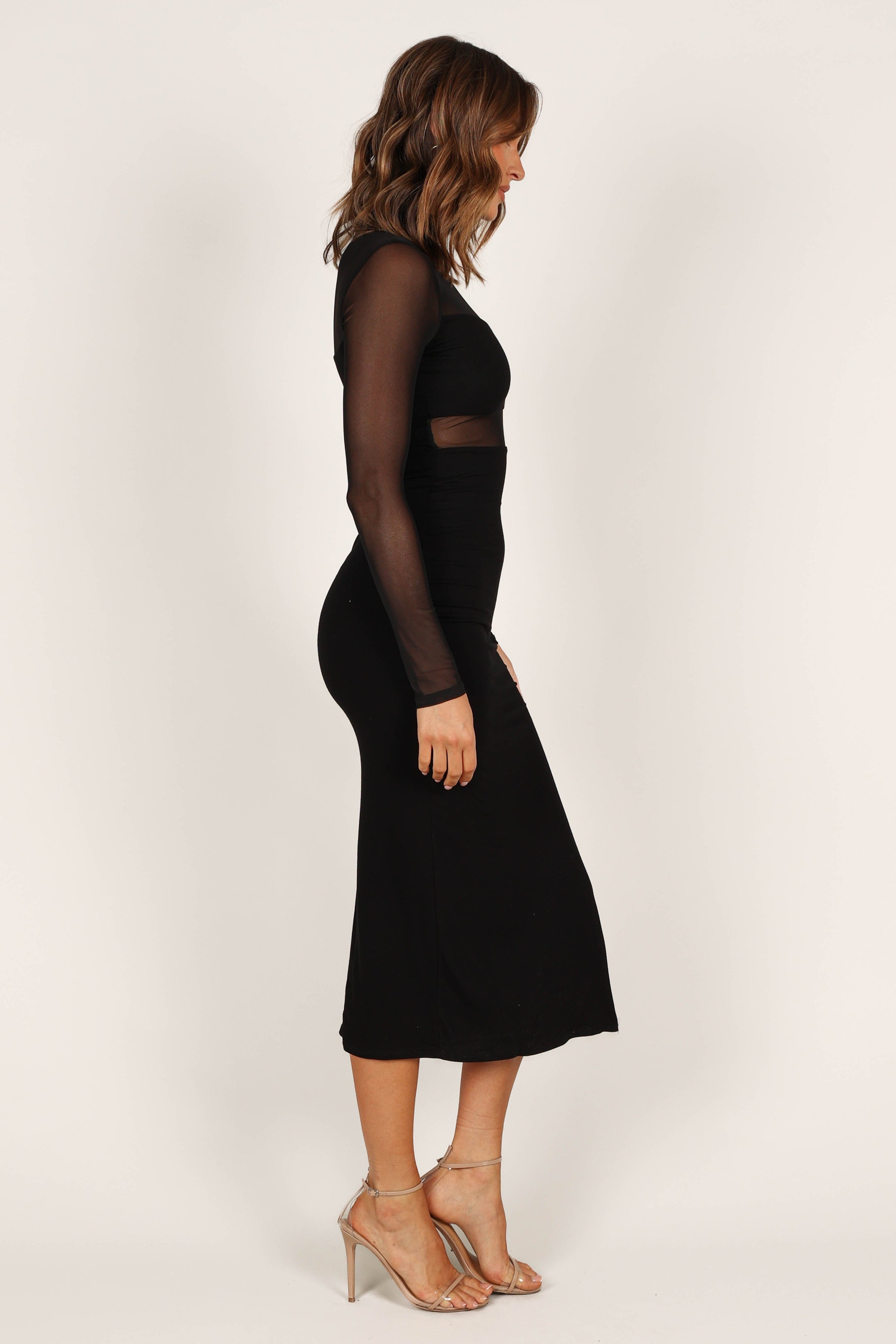 DRESSES Farrow Long Sleeve Midi Dress - Black