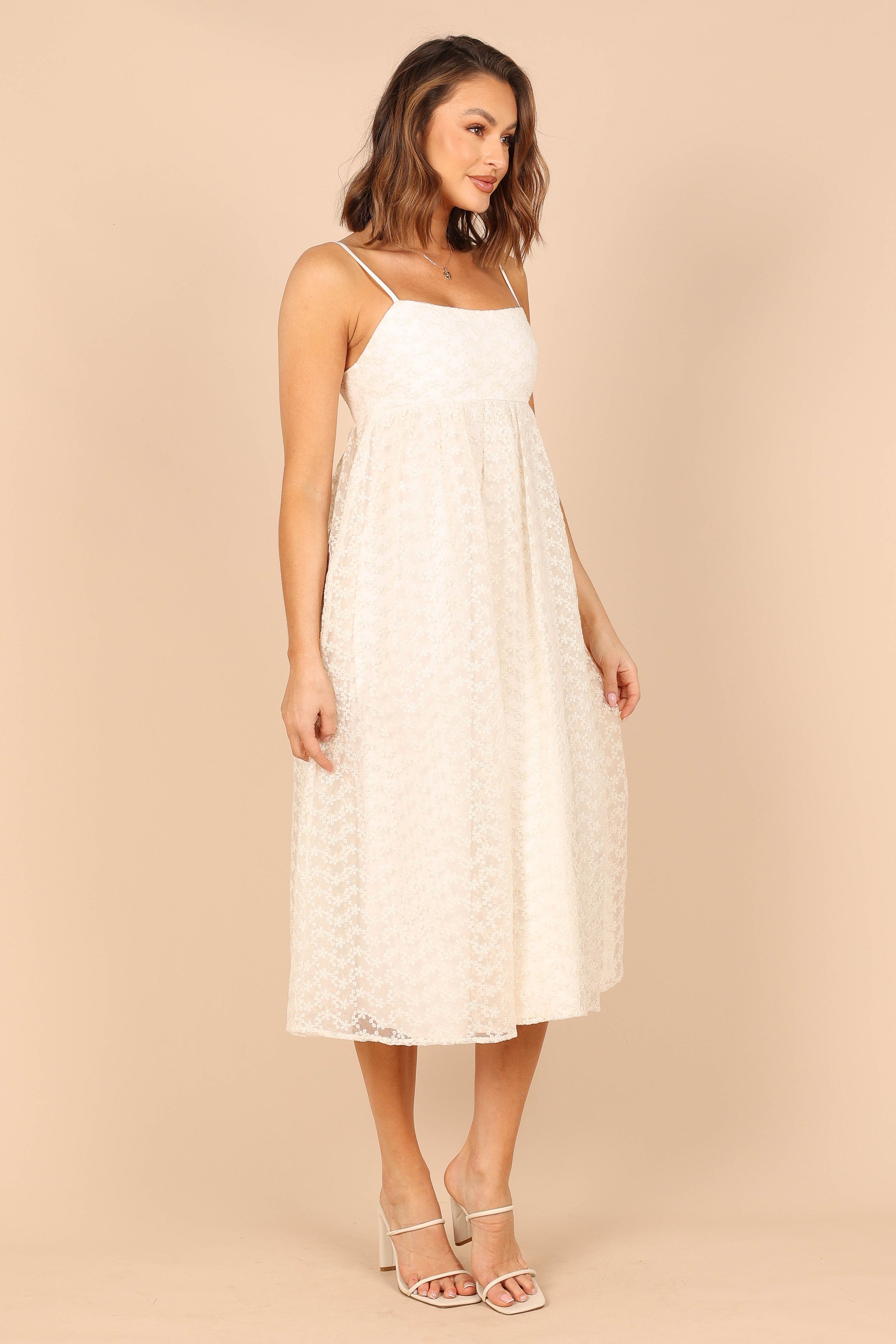 DRESSES @Fleaur Midi Dress - Beige
