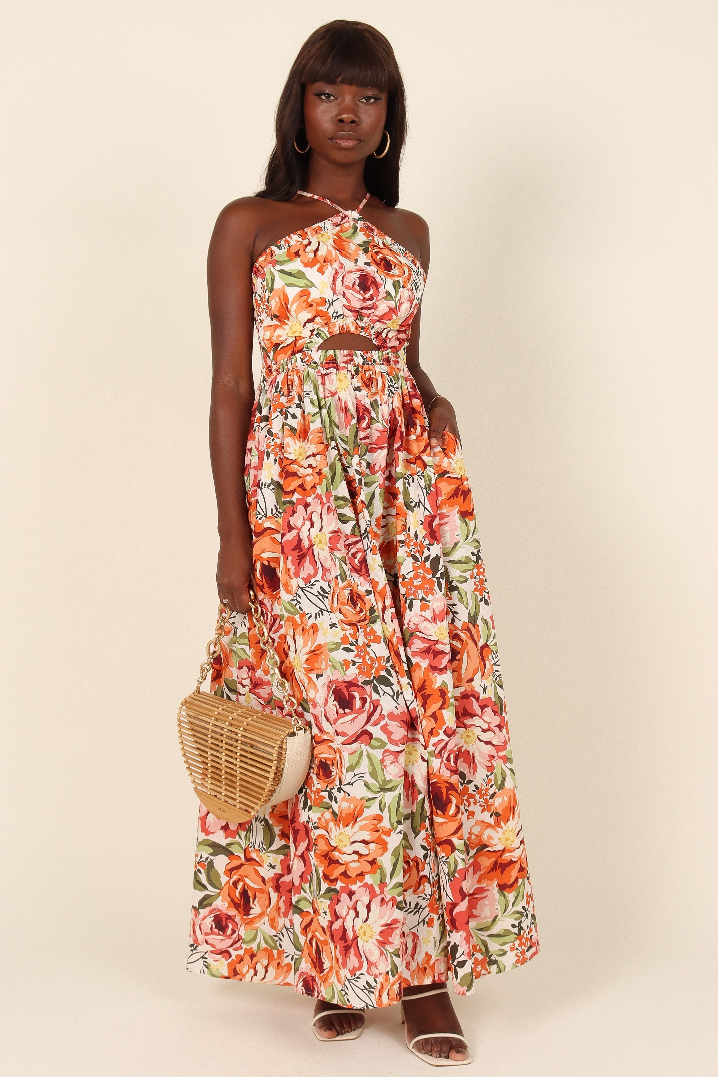 DRESSES Madeira Dress - Orange Floral (waiting on bulk)