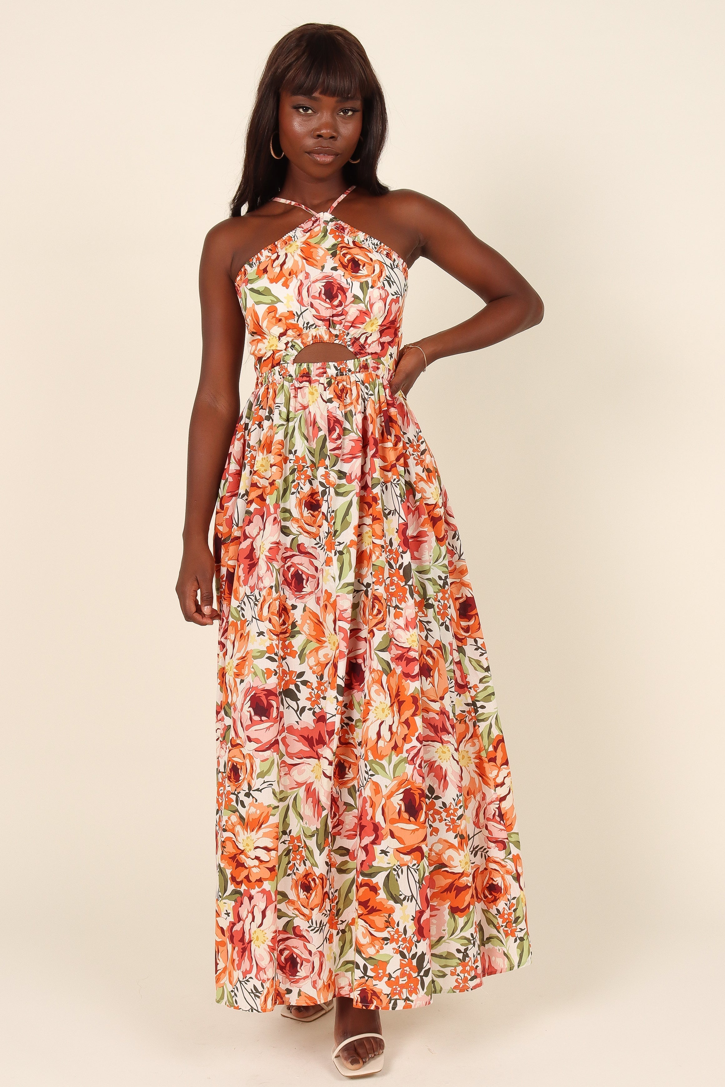 DRESSES Madeira Dress - Orange Floral (waiting on bulk)