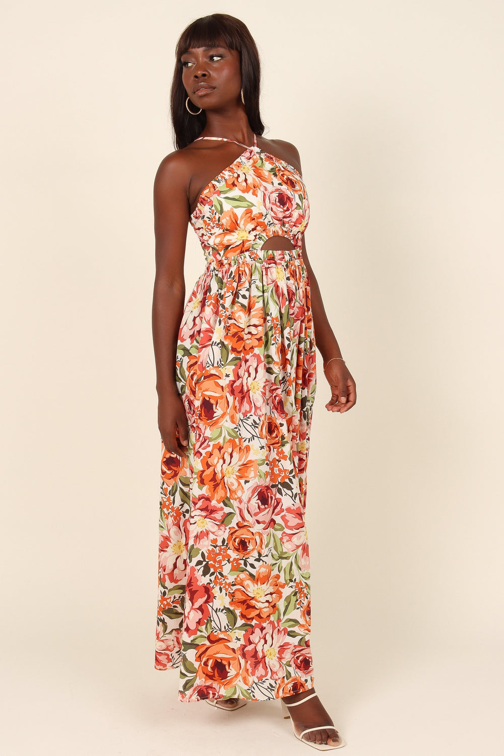 Madeira Dress - Orange Floral - View 5 | Shop Formal Dress