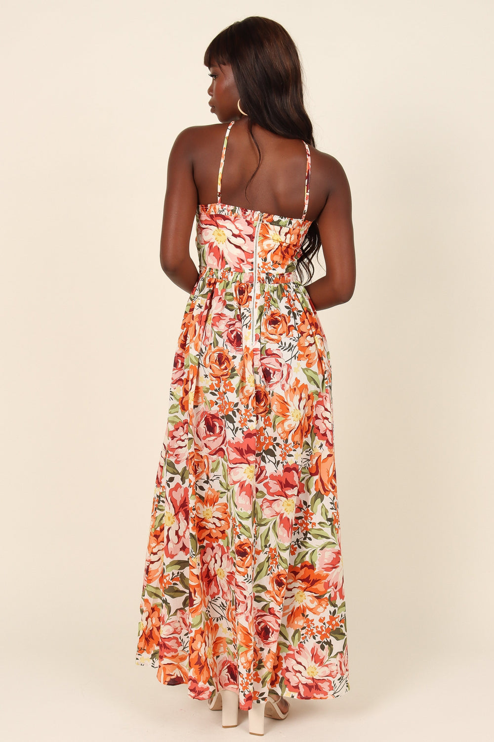 Madeira Dress - Orange Floral - View 6 | Shop Formal Dress