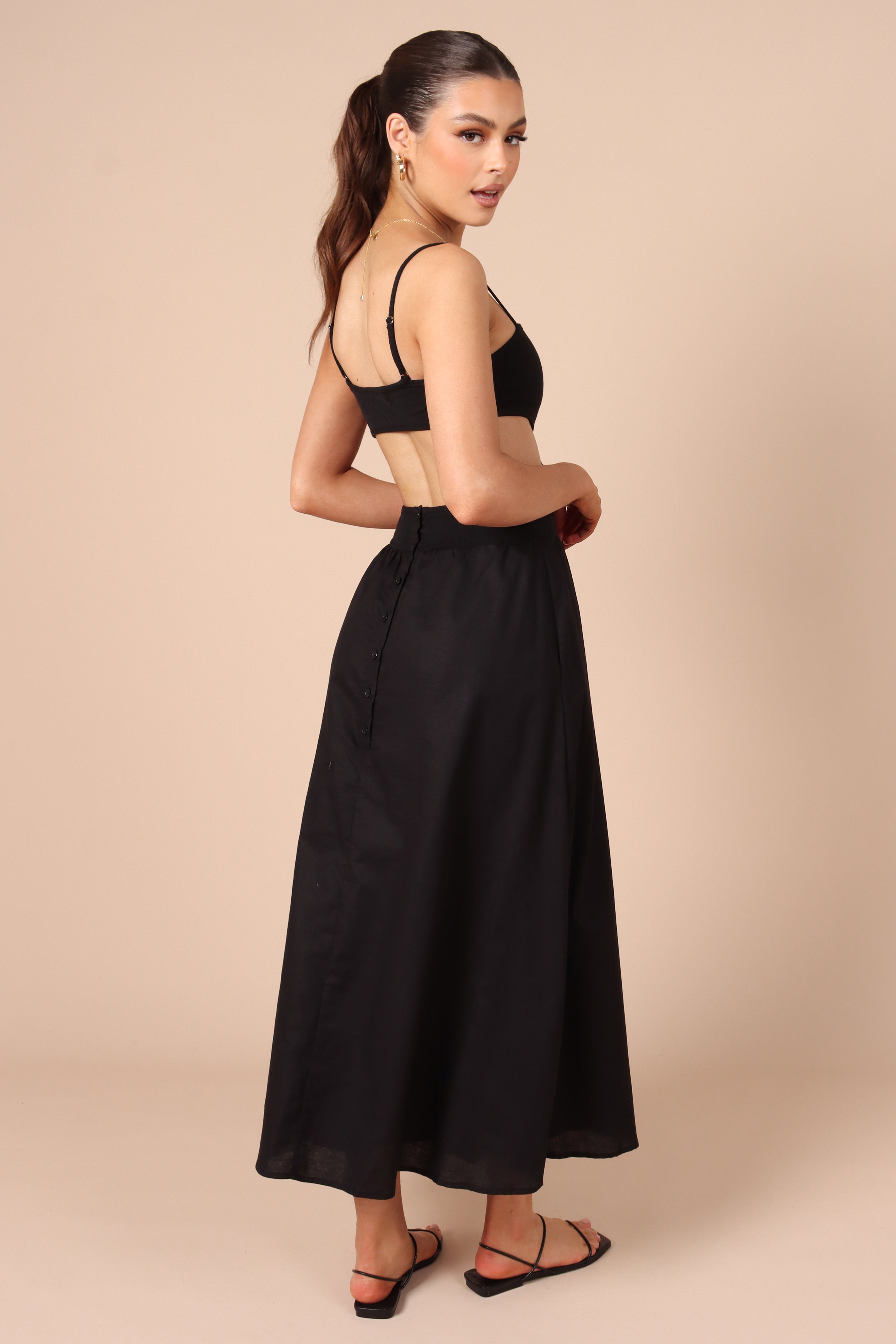 DRESSES @Mina Cut Out Dress - Black