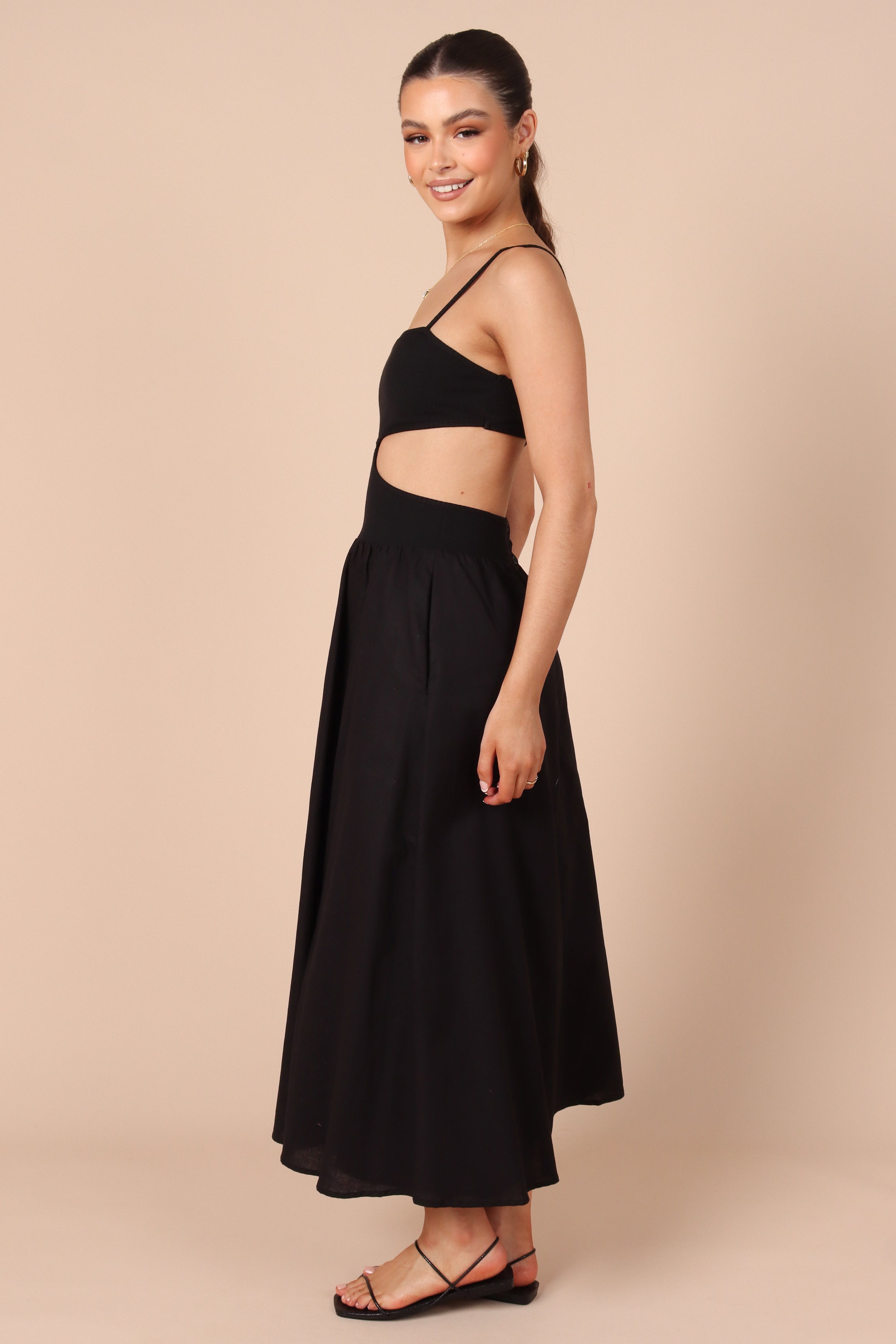 DRESSES @Mina Cut Out Dress - Black