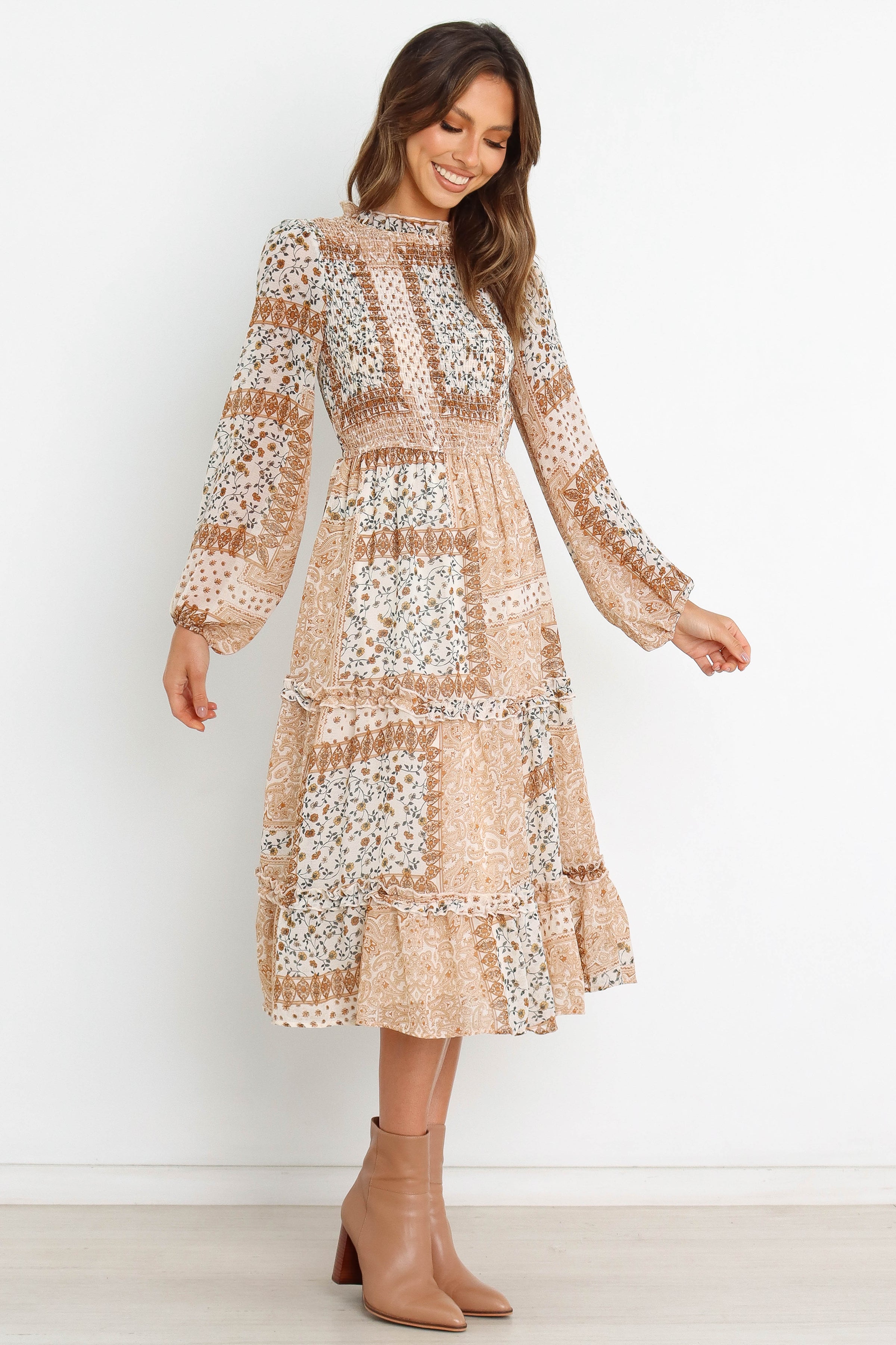 DRESSES @Nassia Dress - Brown