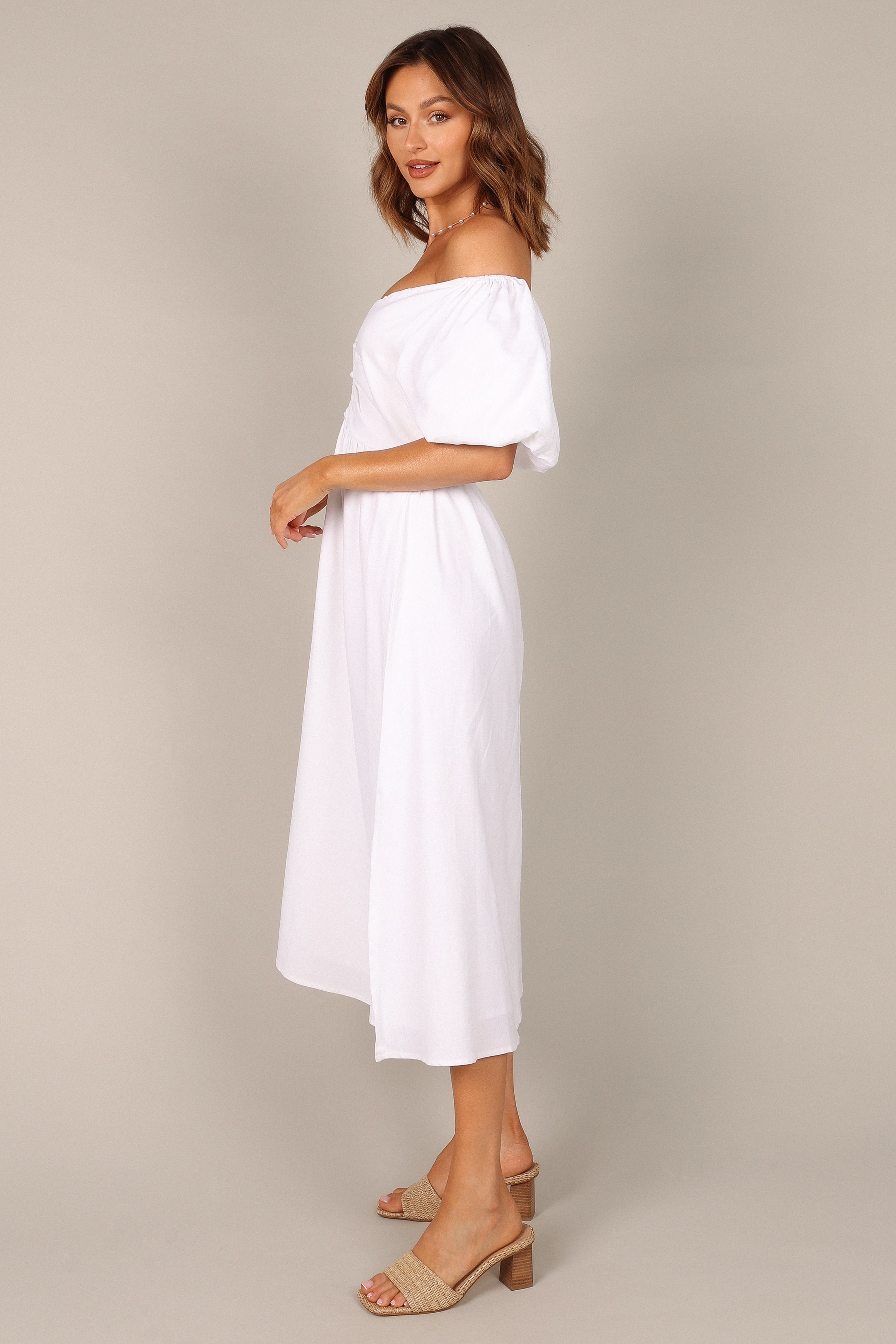 DRESSES Percie Off Shoulder Dress - White