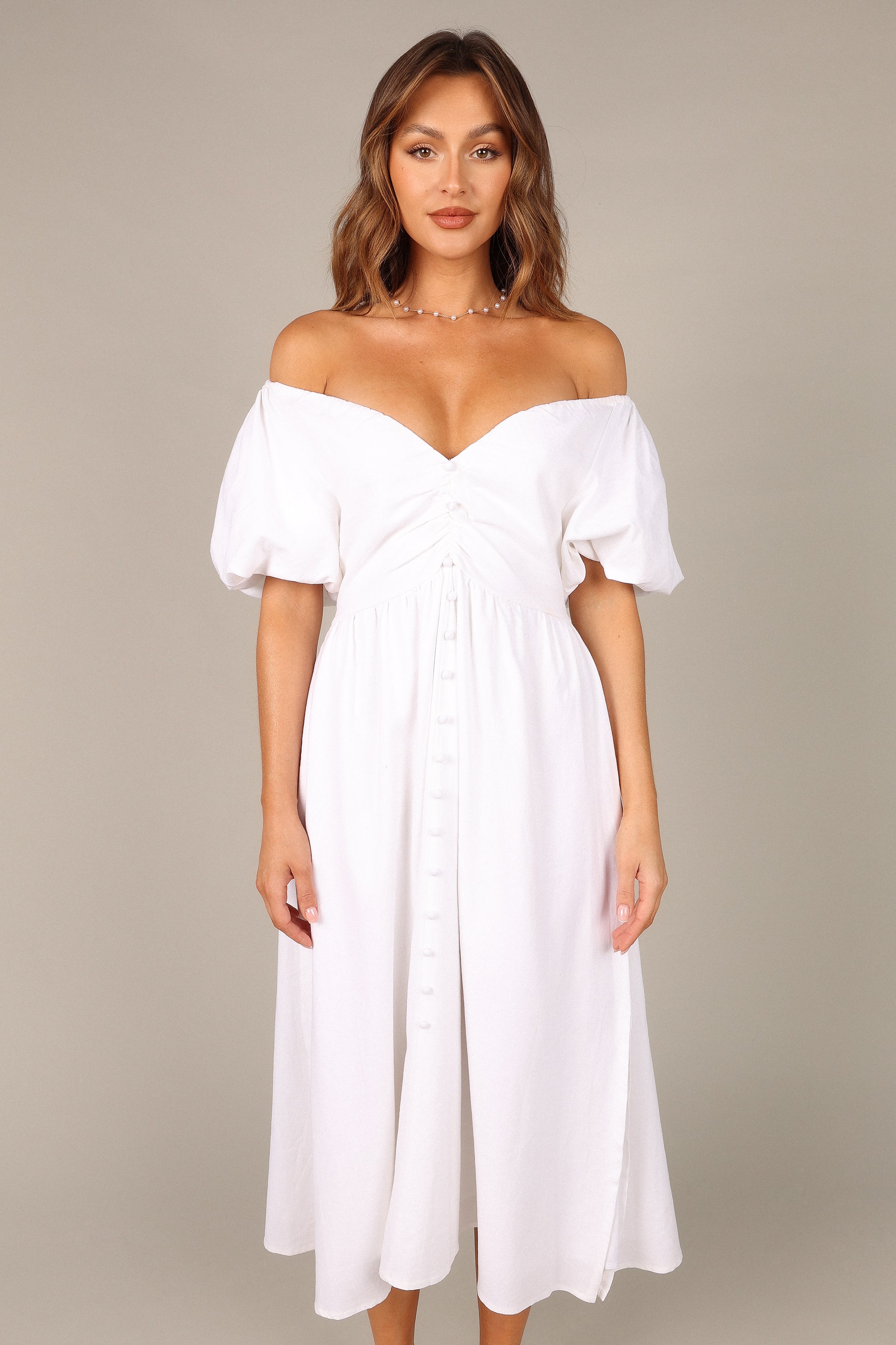 DRESSES Percie Off Shoulder Dress - White