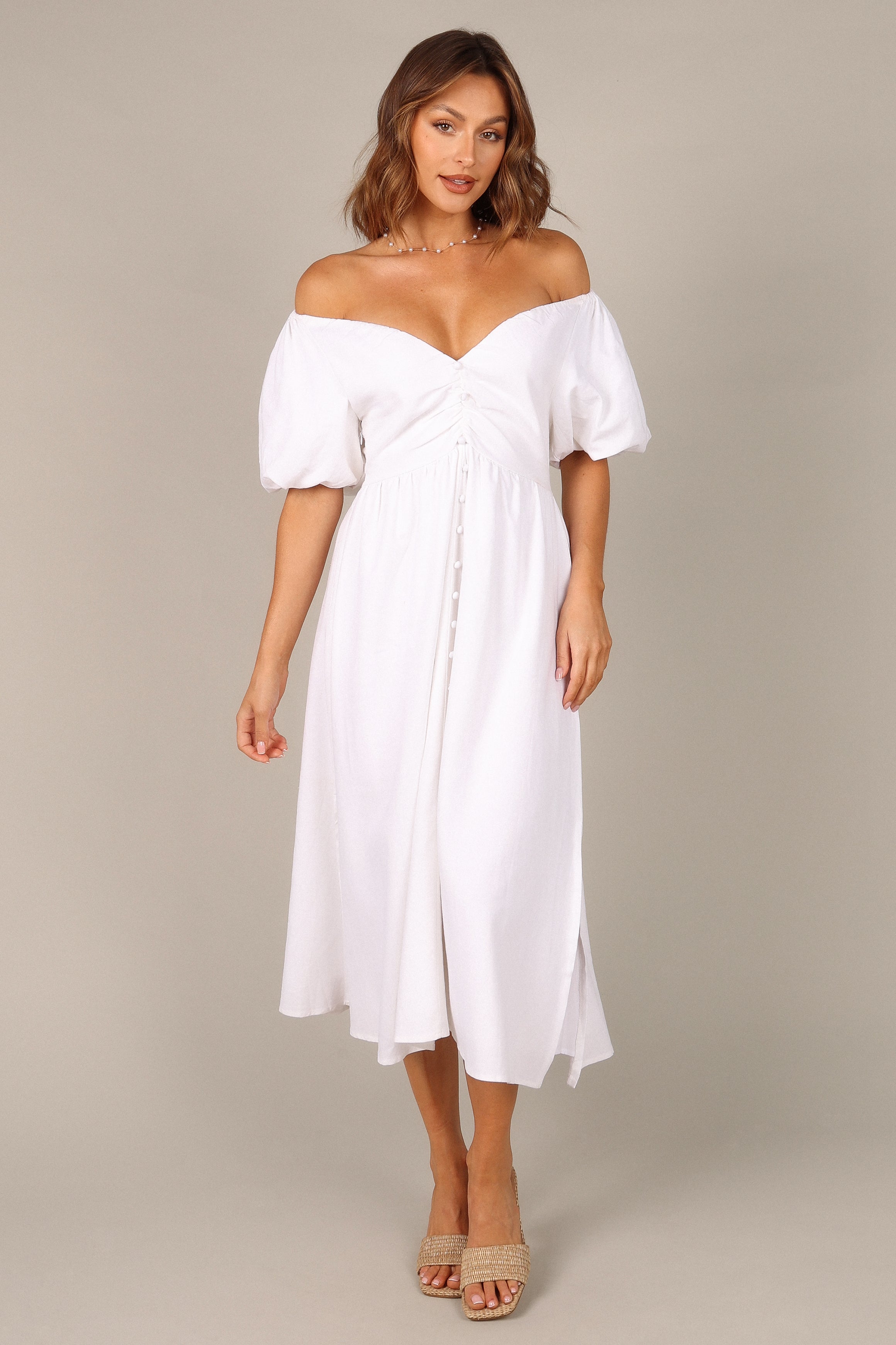 DRESSES Percie Off Shoulder Dress - White