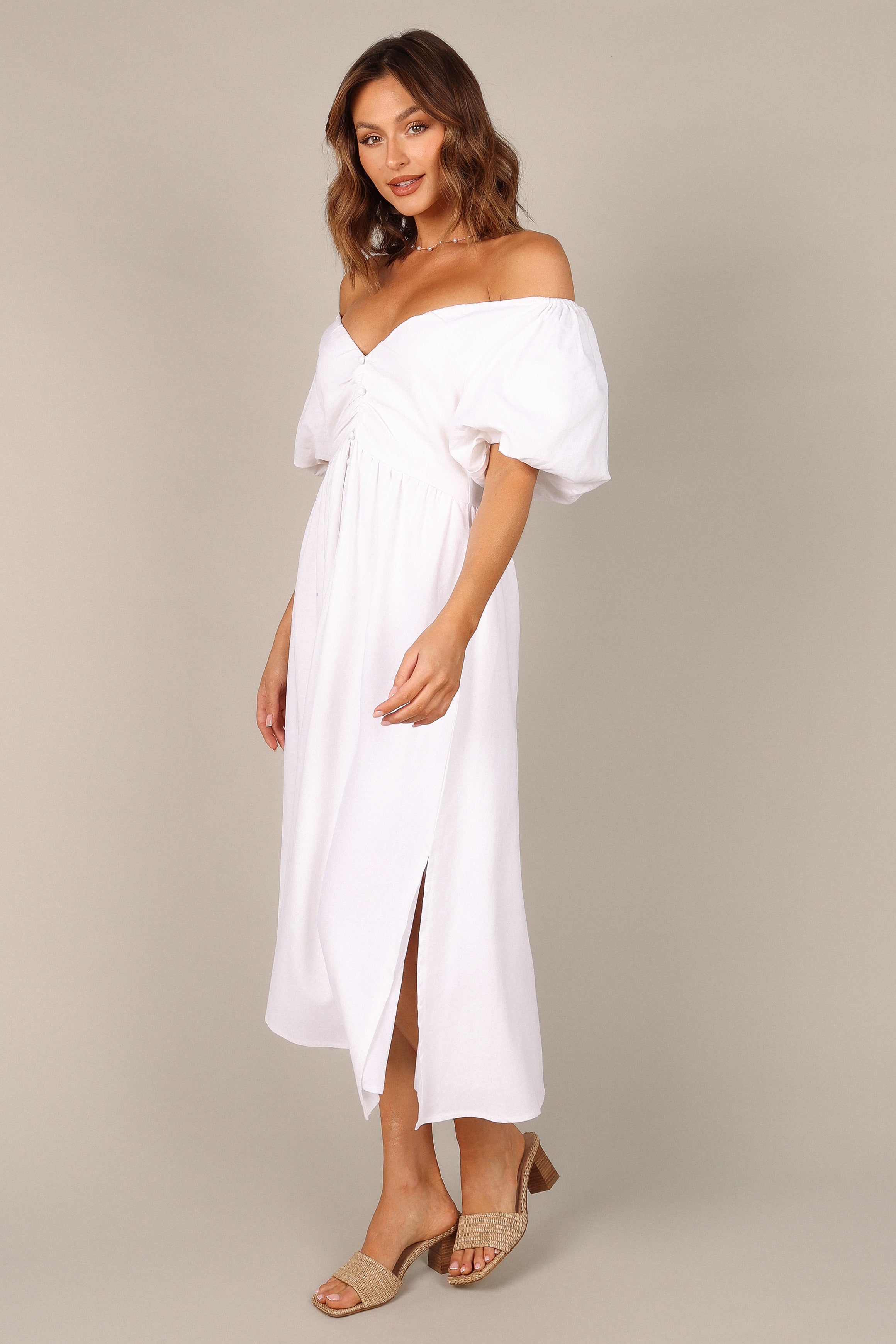 DRESSES Percie Off Shoulder Dress - White