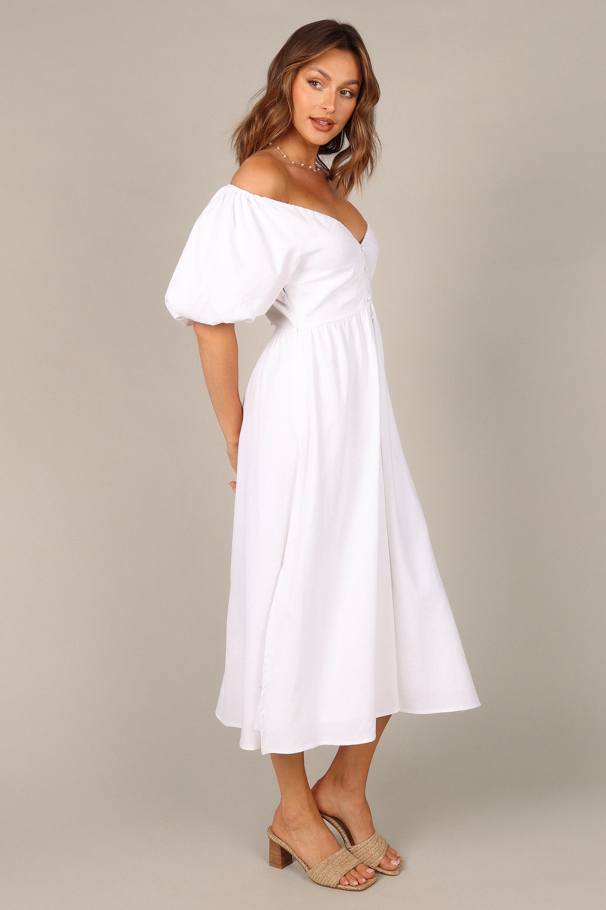 DRESSES Percie Off Shoulder Dress - White
