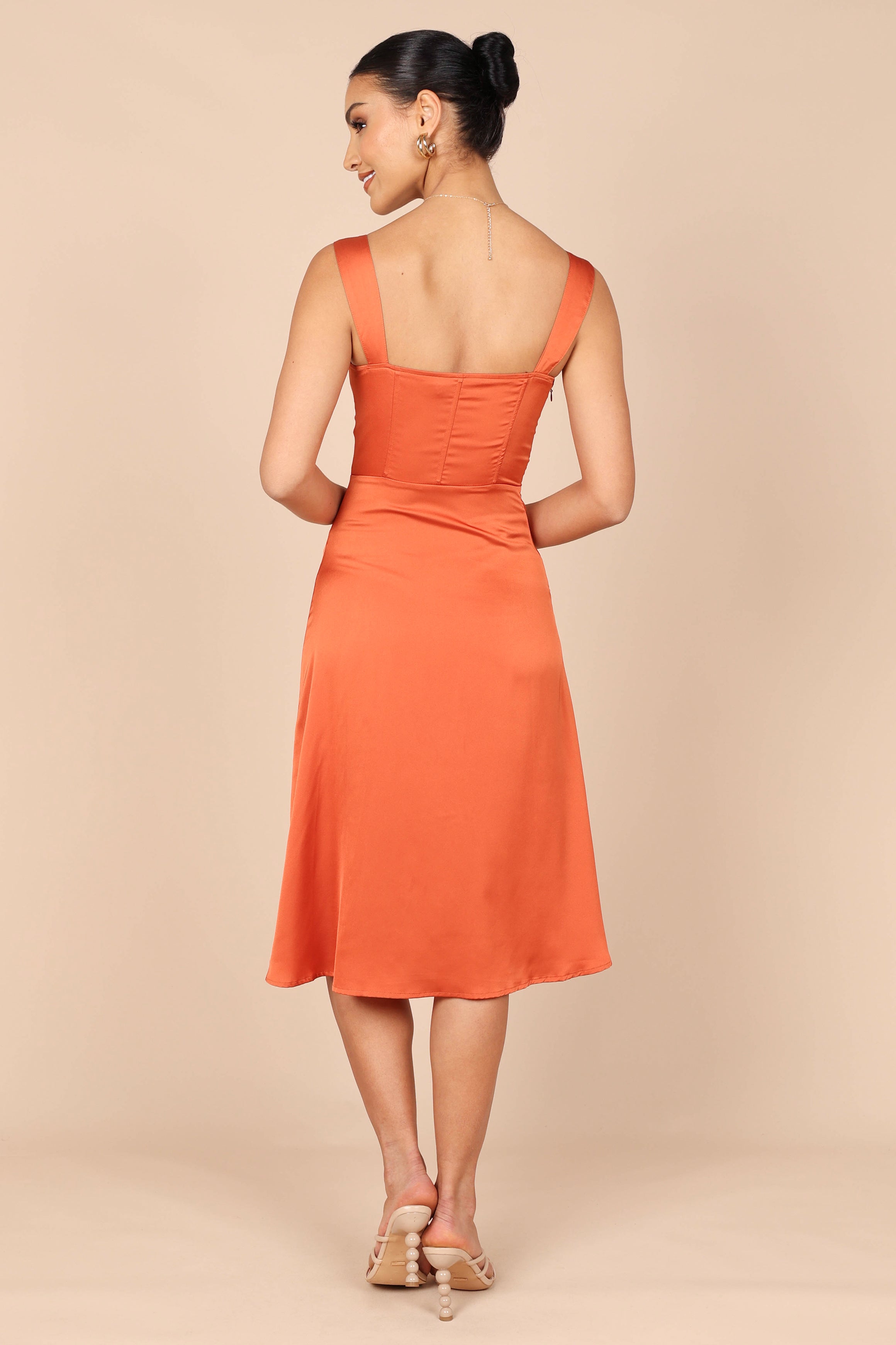 DRESSES @Siobhan Midi Dress - Rust