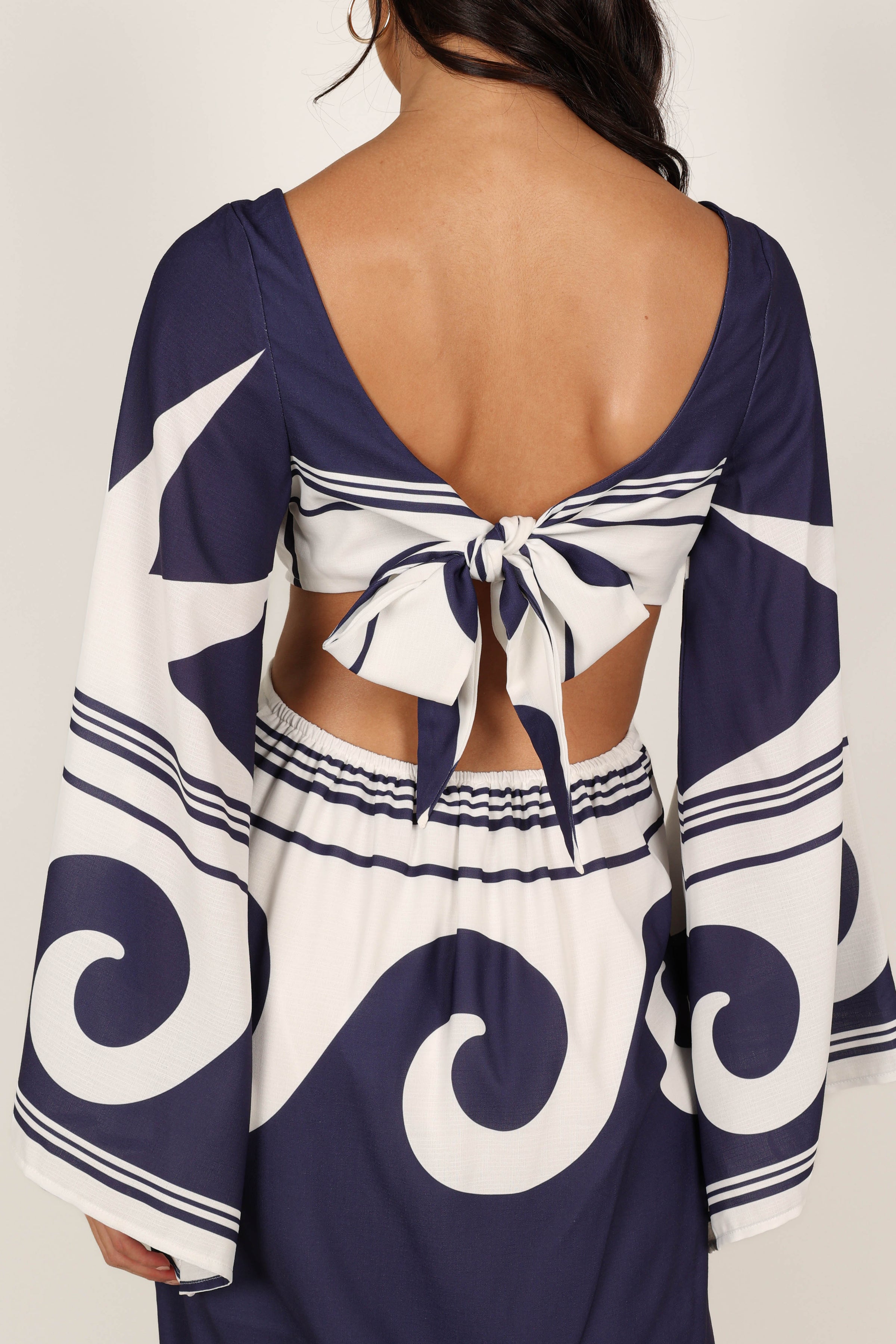 DRESSES @Vella Midi Dress - Navy/White