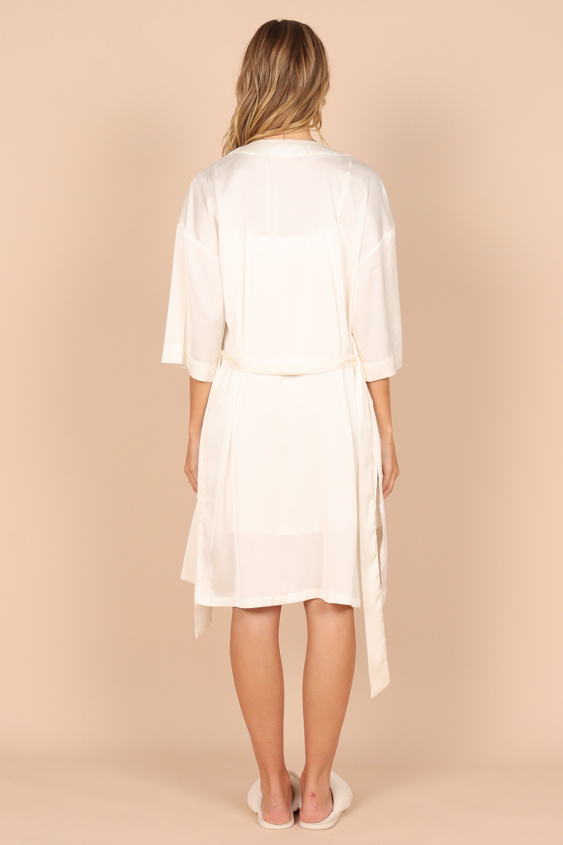 INTIMATES @Tulip Satin Robe - Ivory