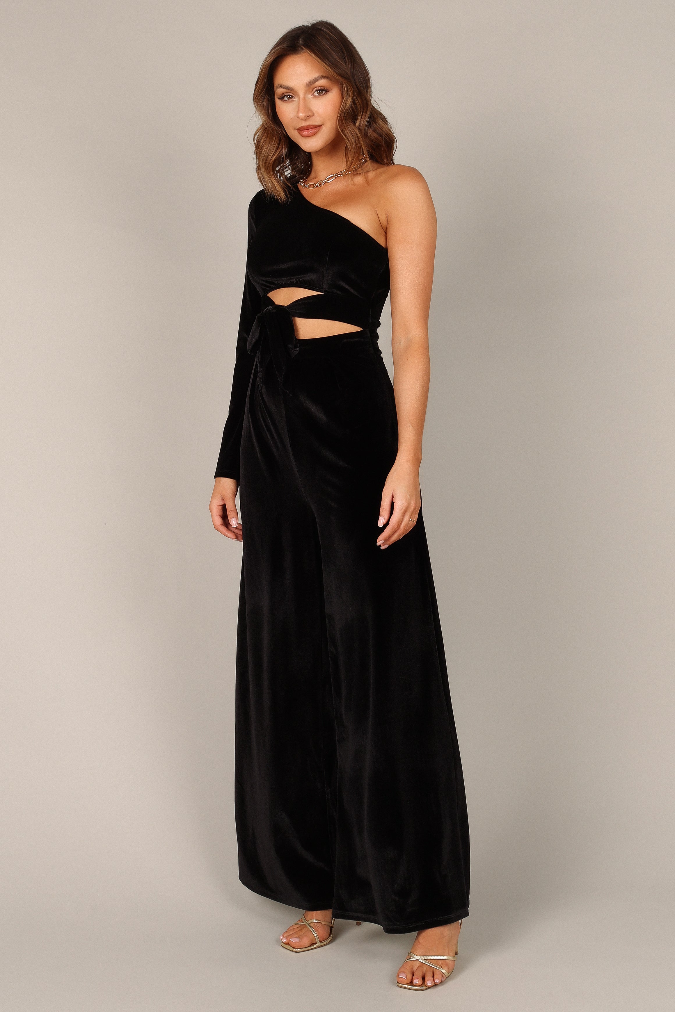 JUMPSUITS @Avery Velvet Jumpsuit - Black