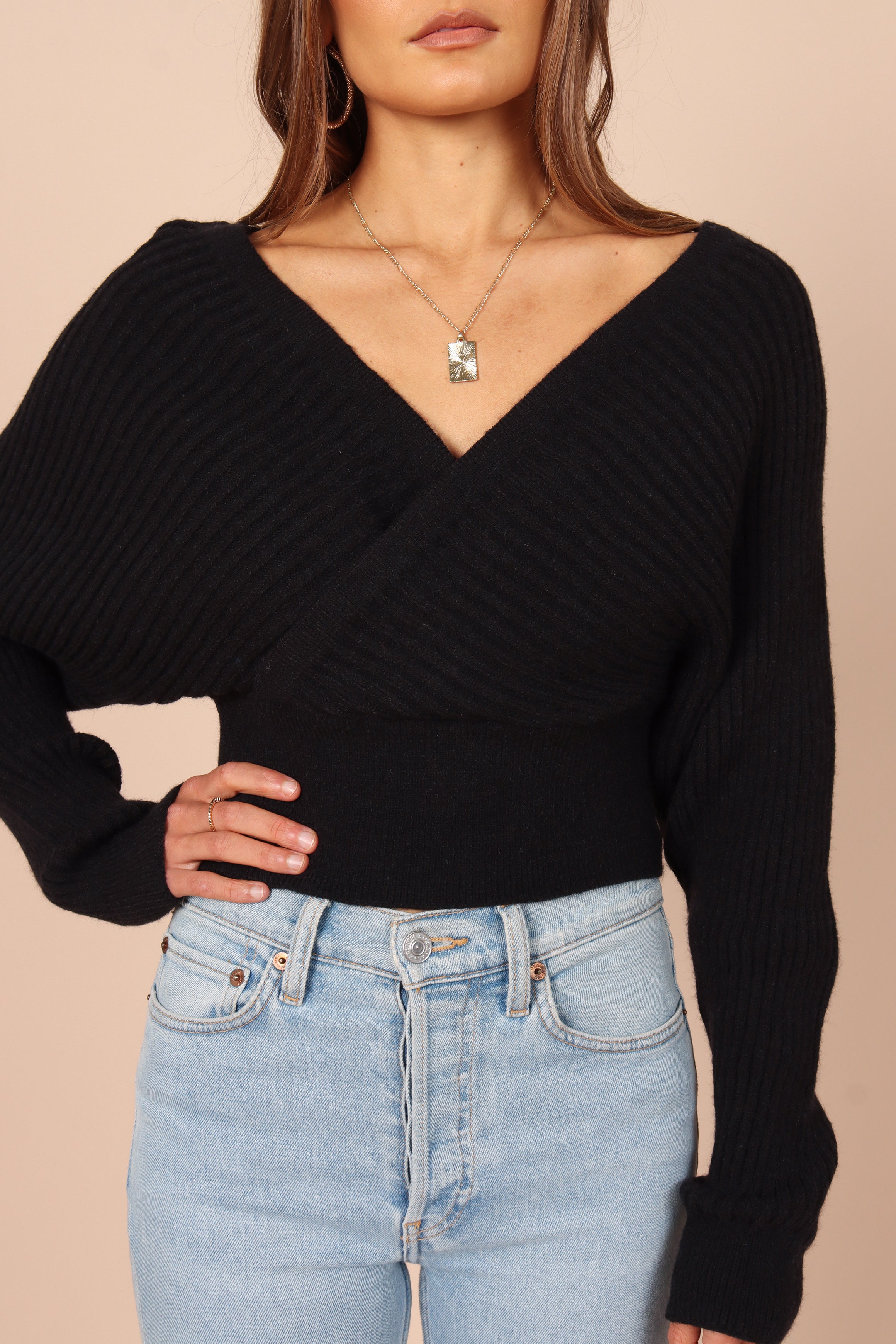 KNITWEAR Hilary Knit Sweater - Black - needs more images