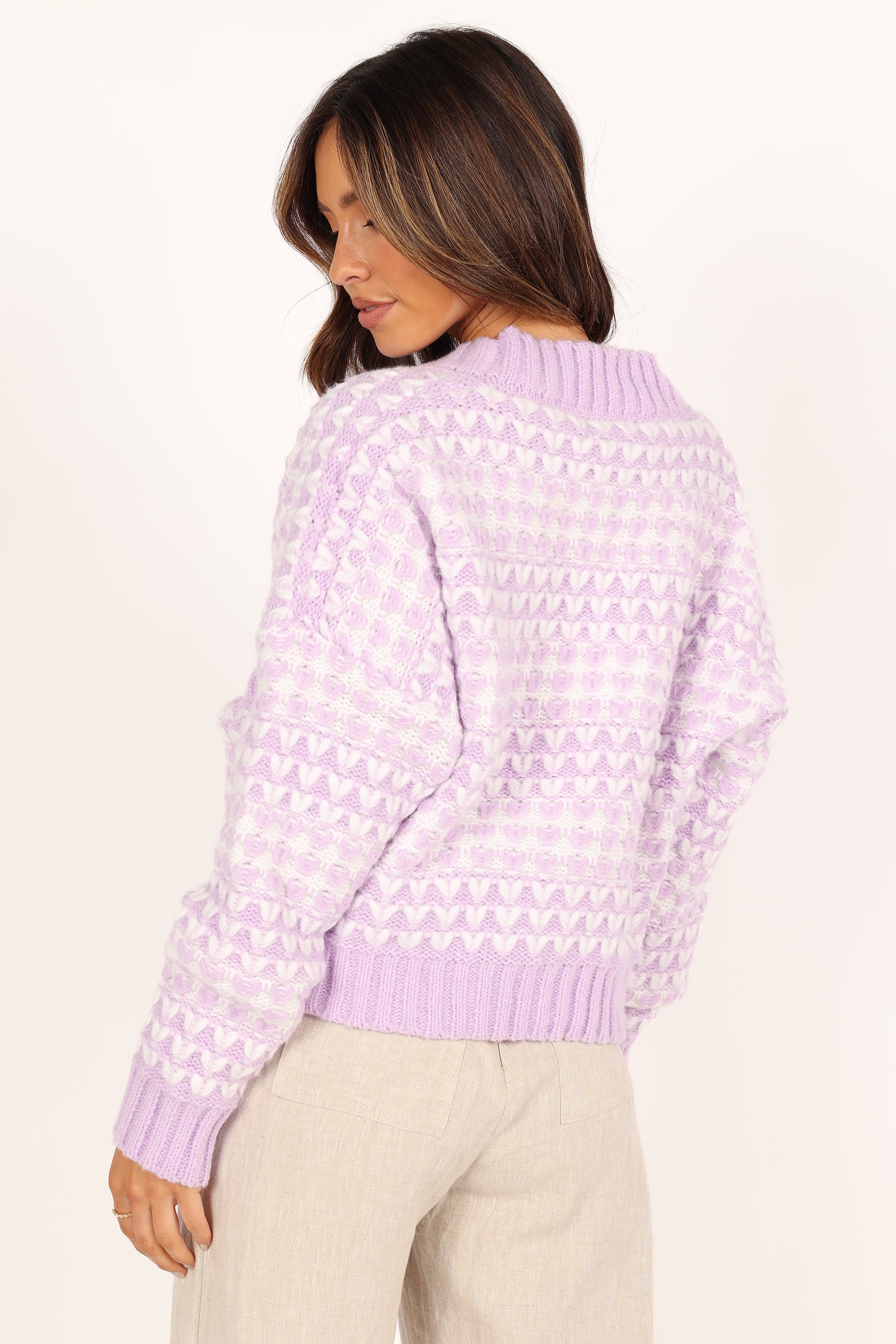 KNITWEAR @Selena Cardigan - Lilac