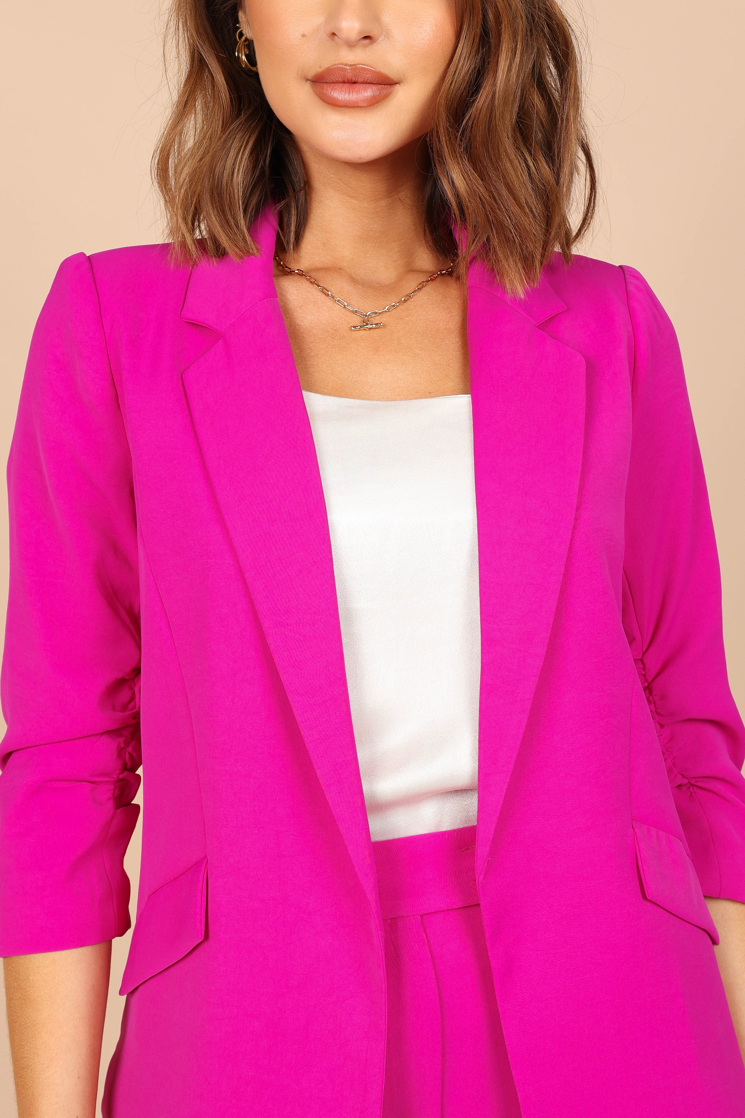 OUTERWEAR @Audrey Blazer - Magenta