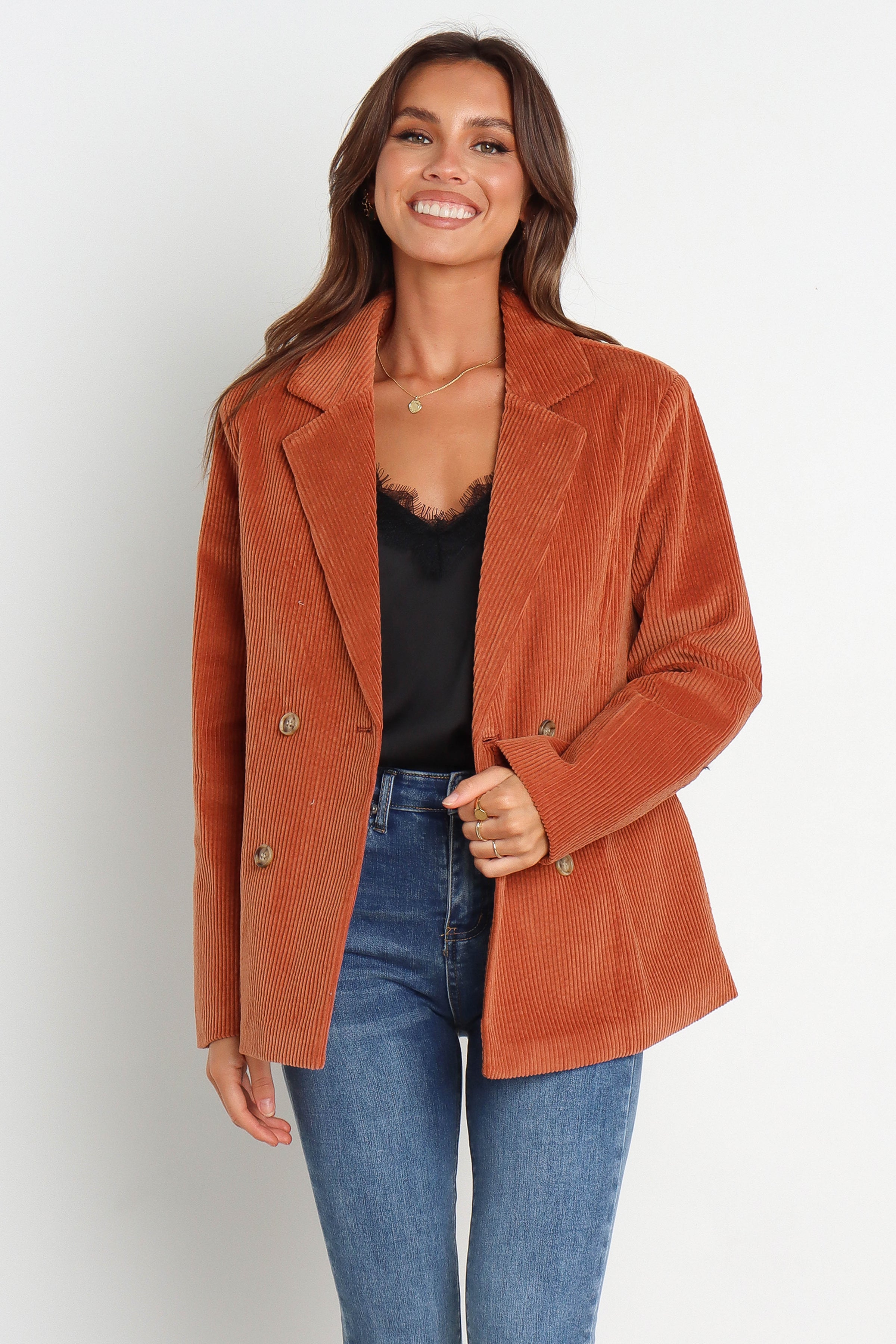 OUTERWEAR @Claudia Blazer - Brown