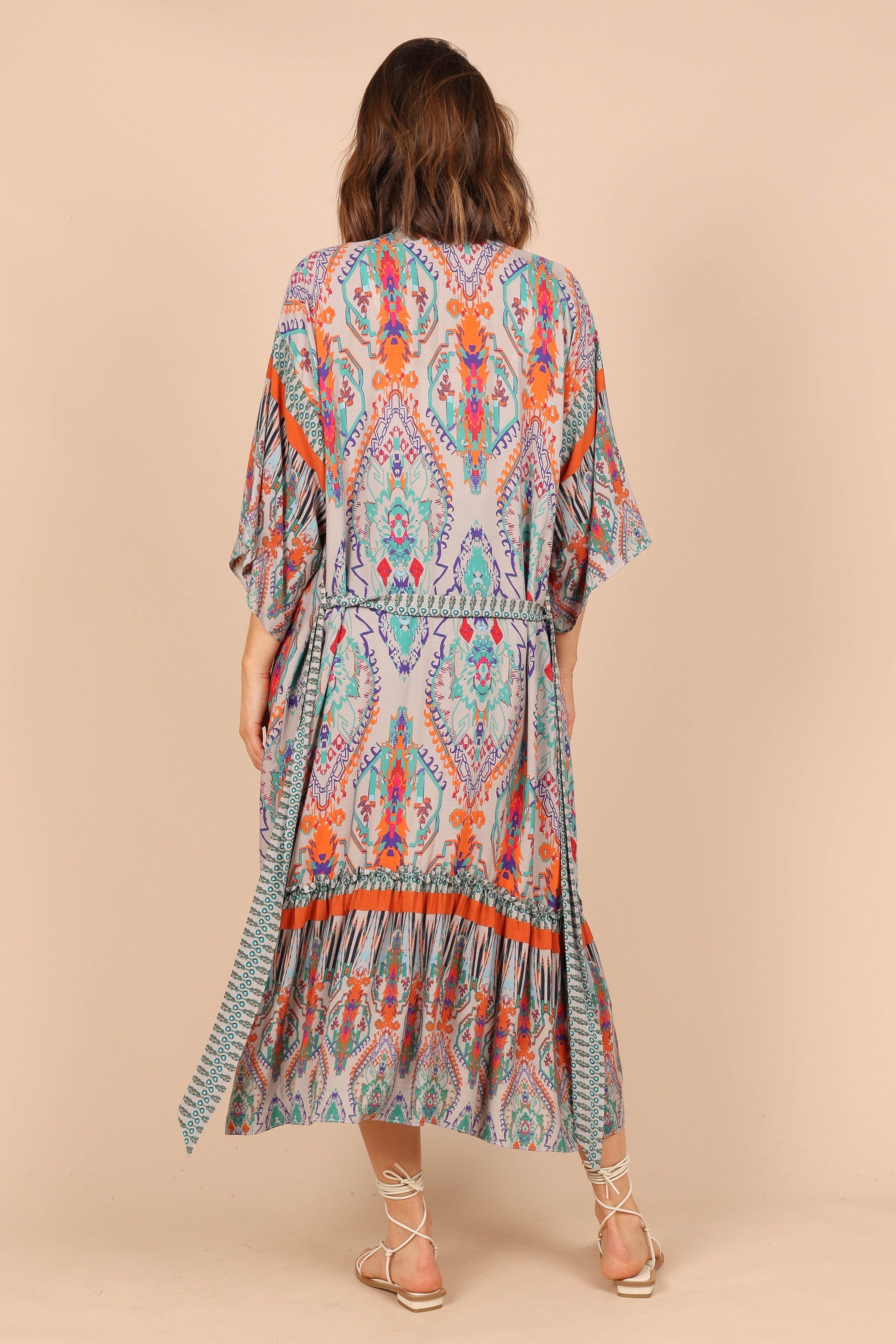 OUTERWEAR @Leah Wrap Kimono - Multi Print