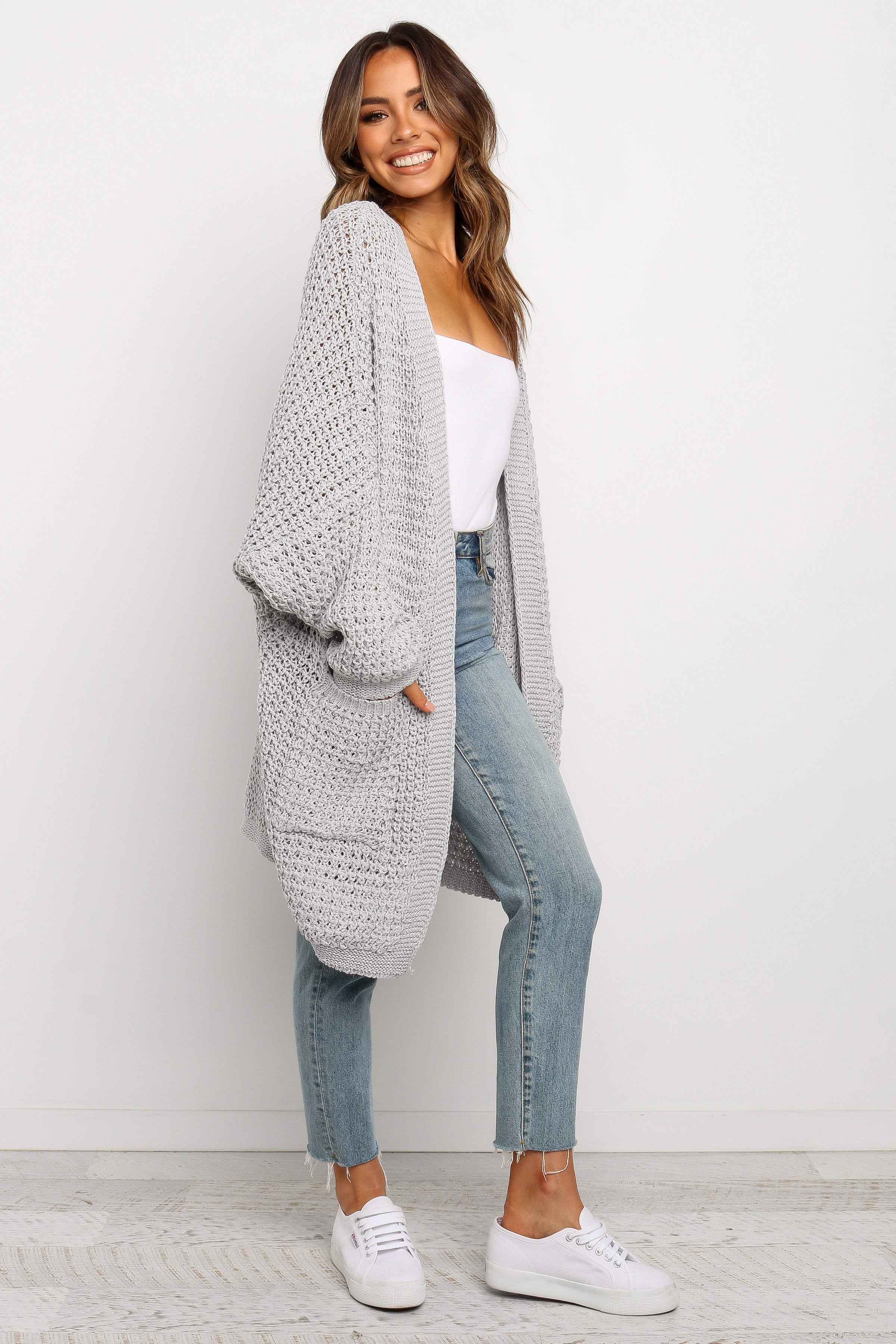 OUTERWEAR Leyonie Cardigan - Grey M/L