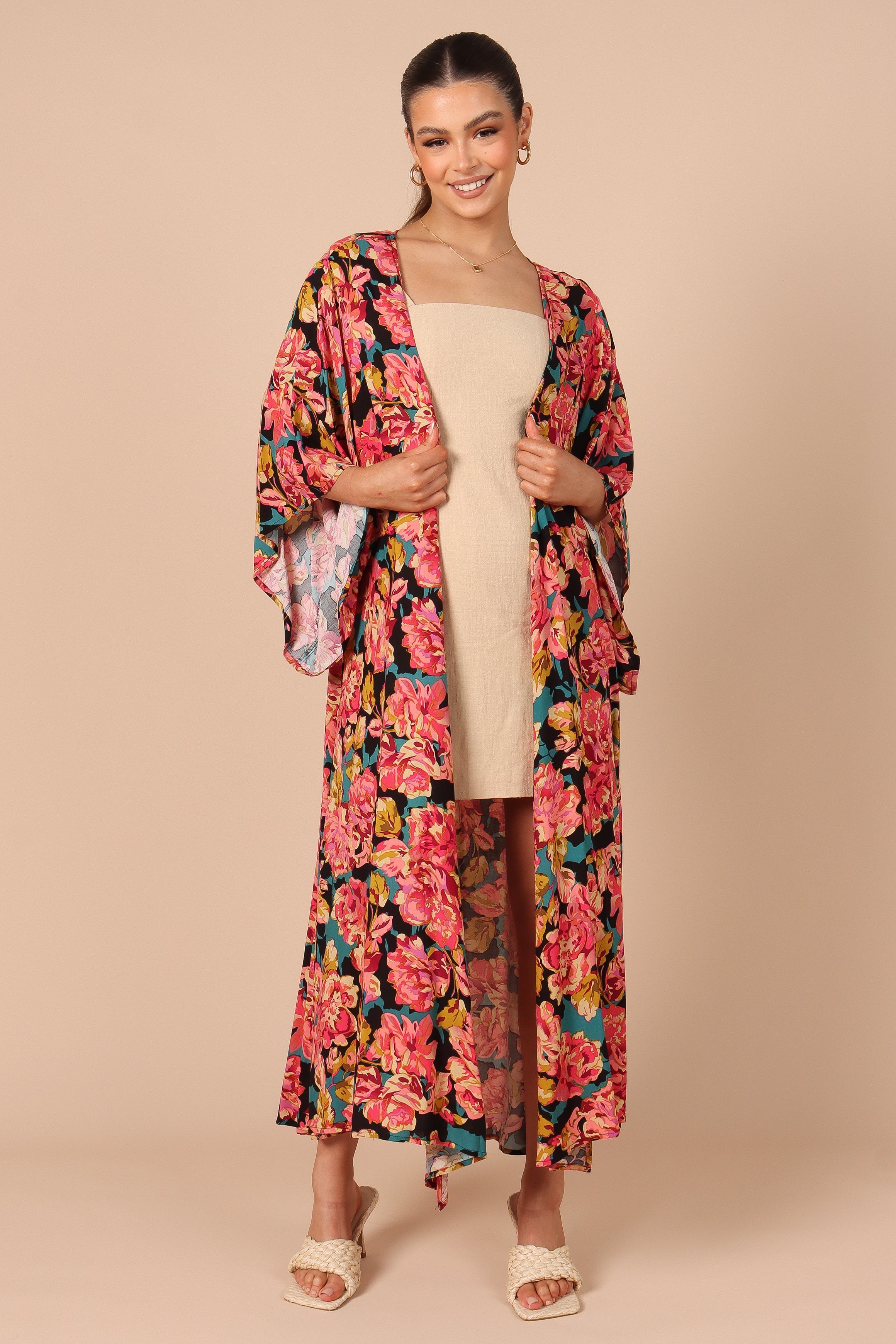 OUTERWEAR Mishka Kimono - Teal Floral