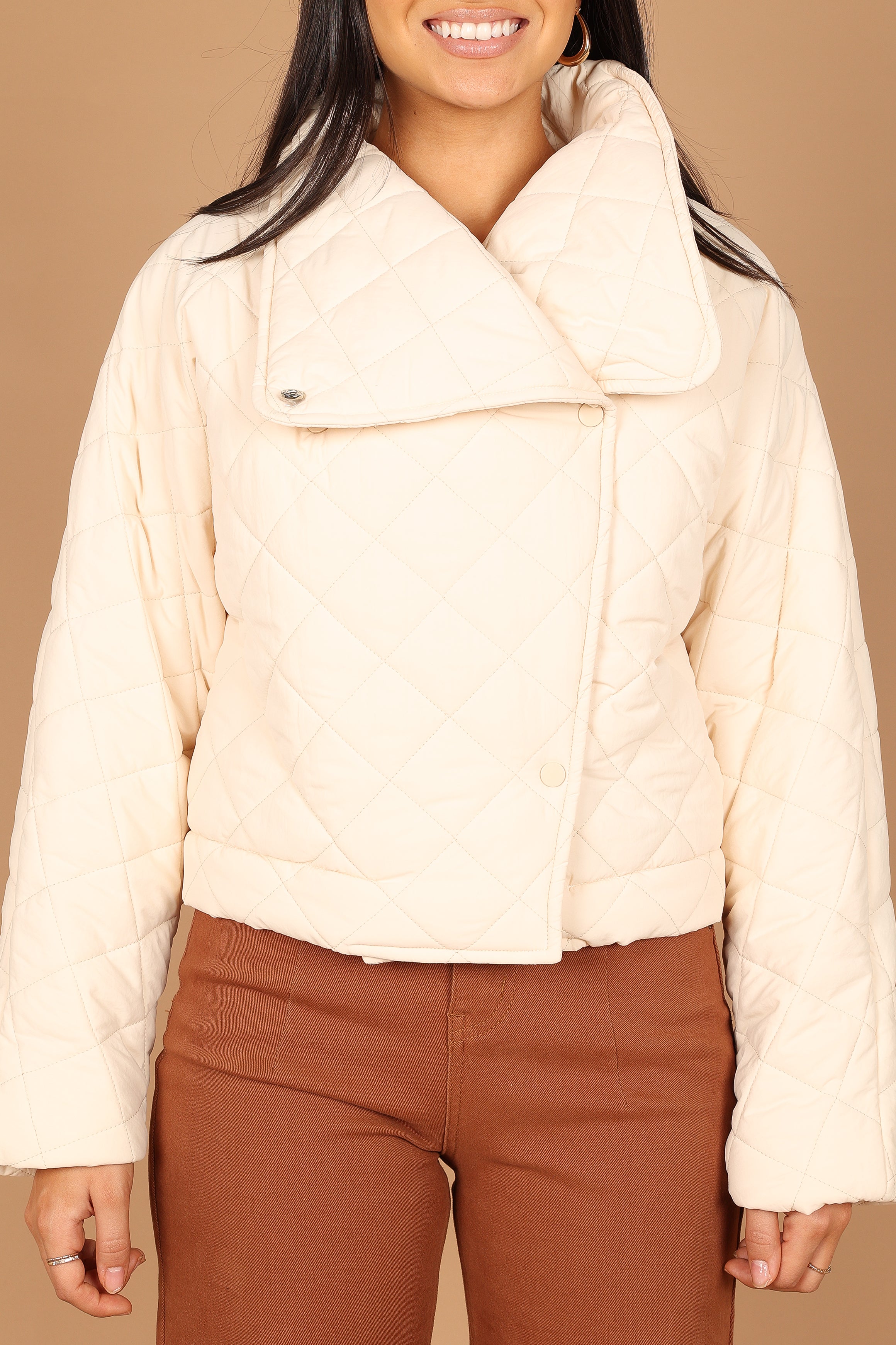OUTERWEAR @Susannah Quilted Jacket - Cream