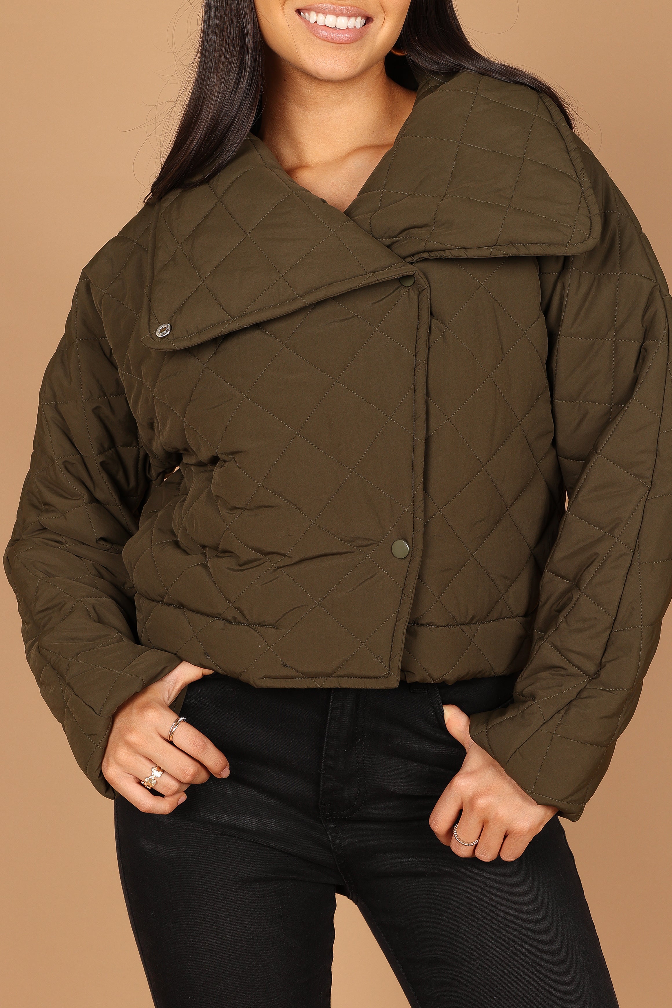Outerwear @Susannah Quilted Jacket - Olive
