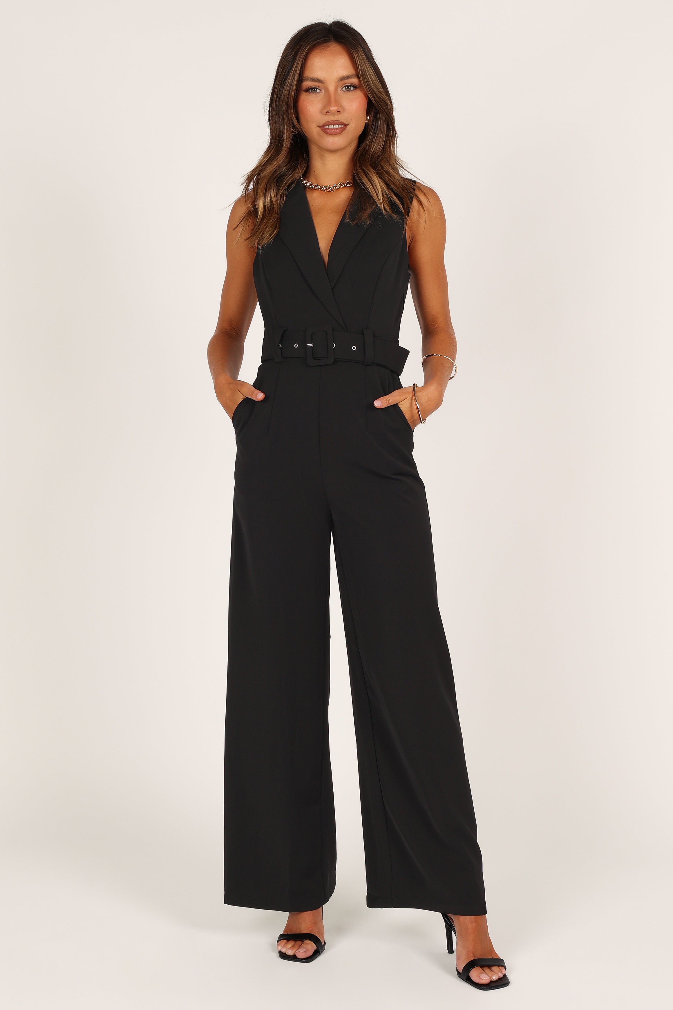 PLAYSUITS @Sienna Belted Jumpsuit - Black