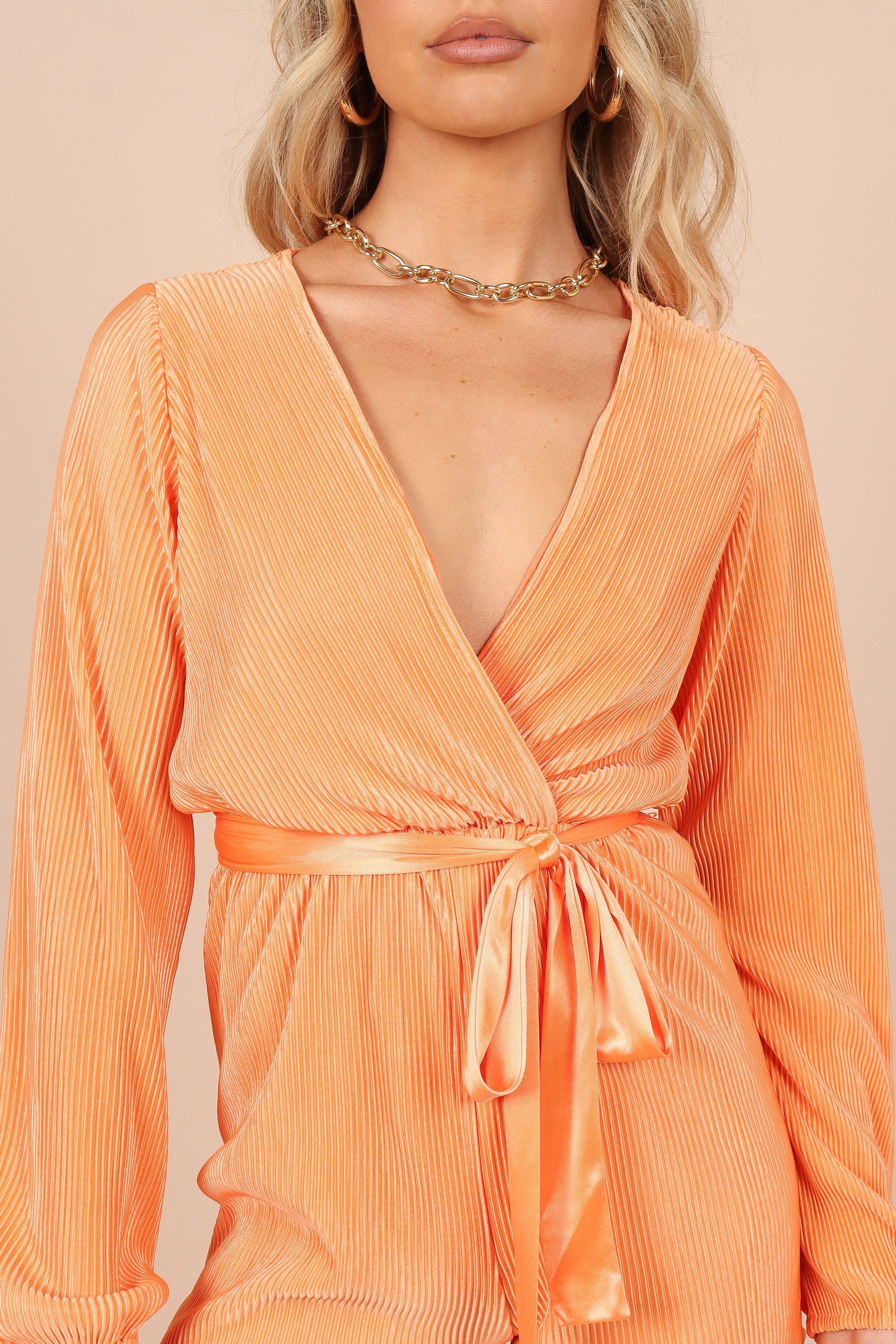 ROMPER @Minelli Pleated Playsuit - Orange