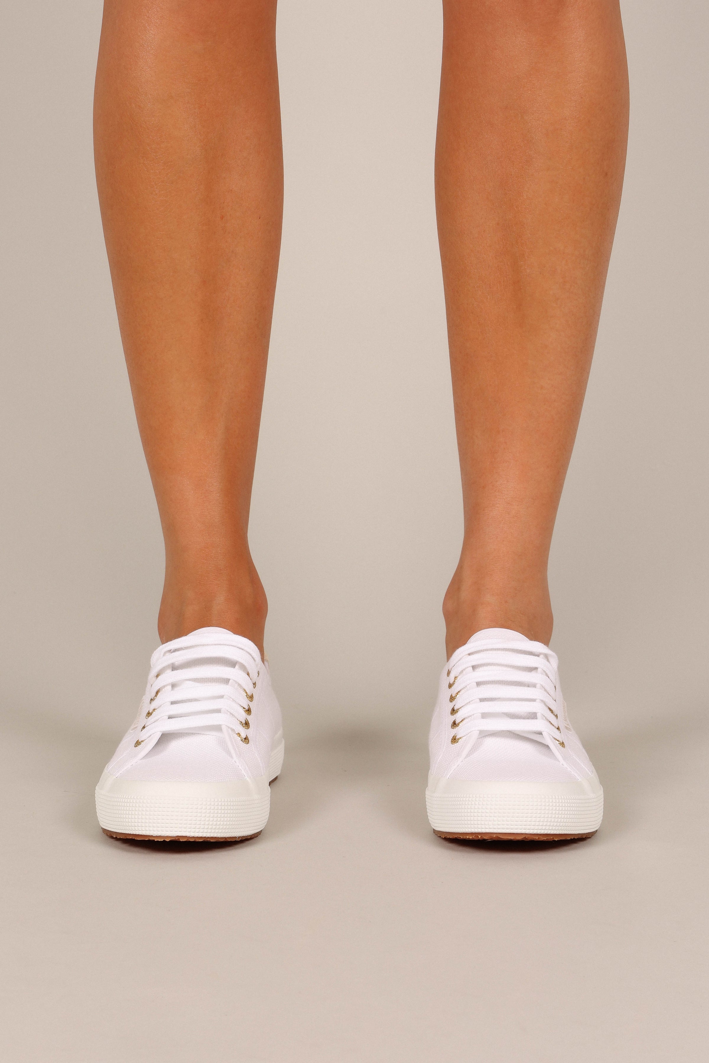 SHOES @2750 Suede Heel Tab - White Beige