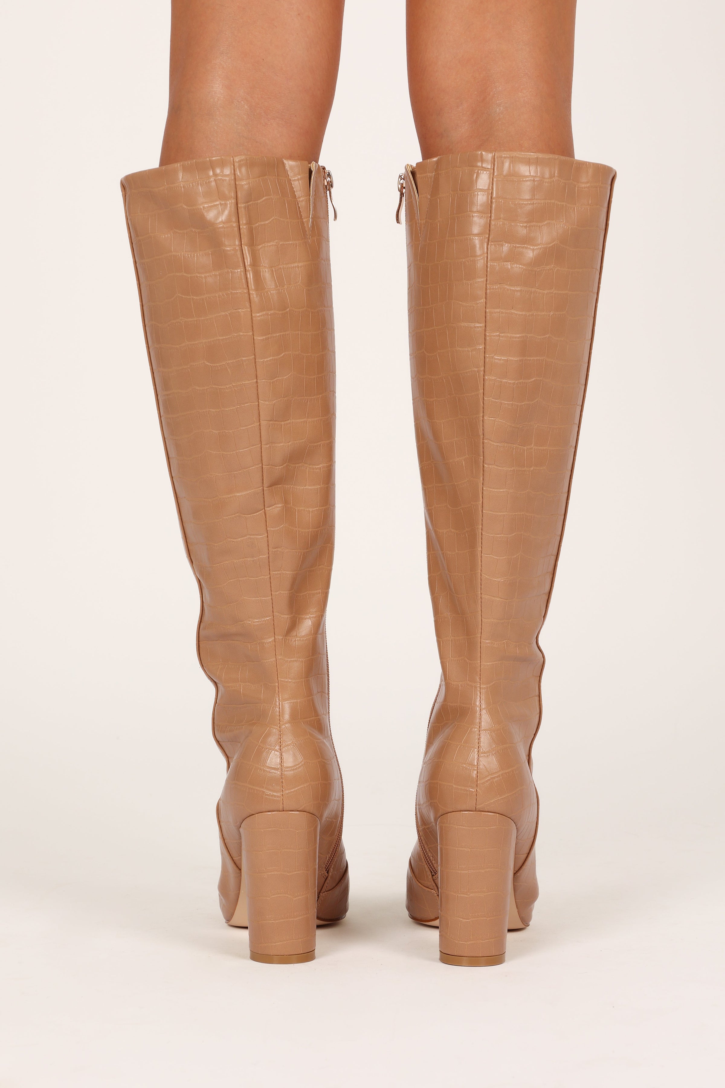 SHOES @Gibson Knee High Boot - Coffee Croc