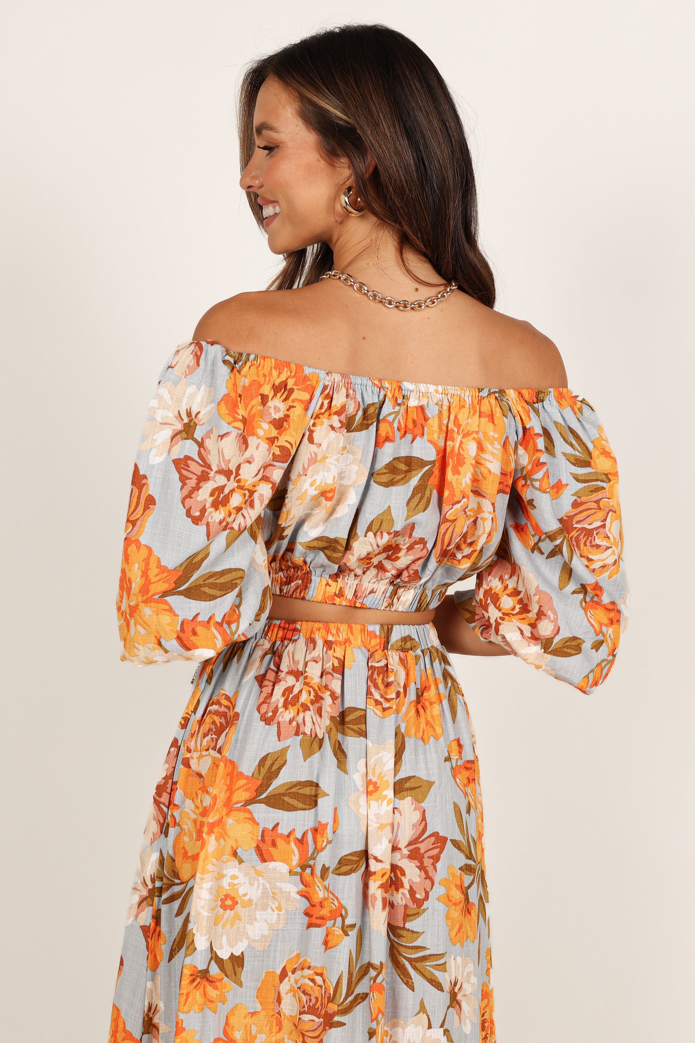 TOPS Kiara Cropped Top - Pale Blue