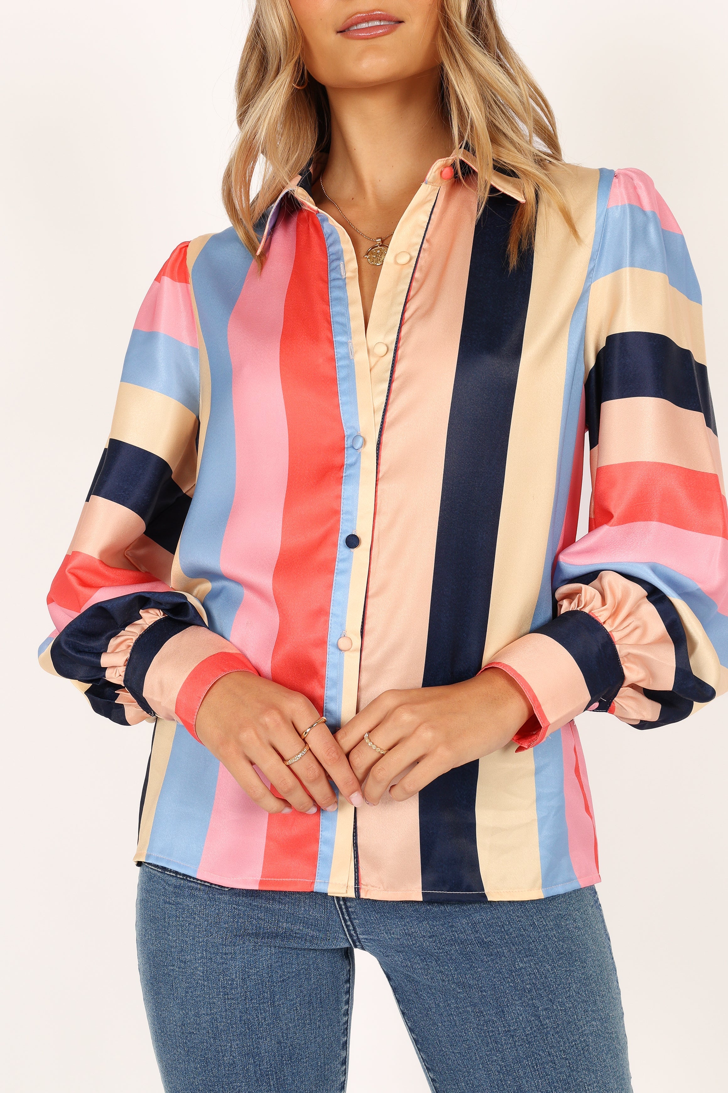 TOPS @Kimmy Shirt - Multi Stripe (waiting on bulk)