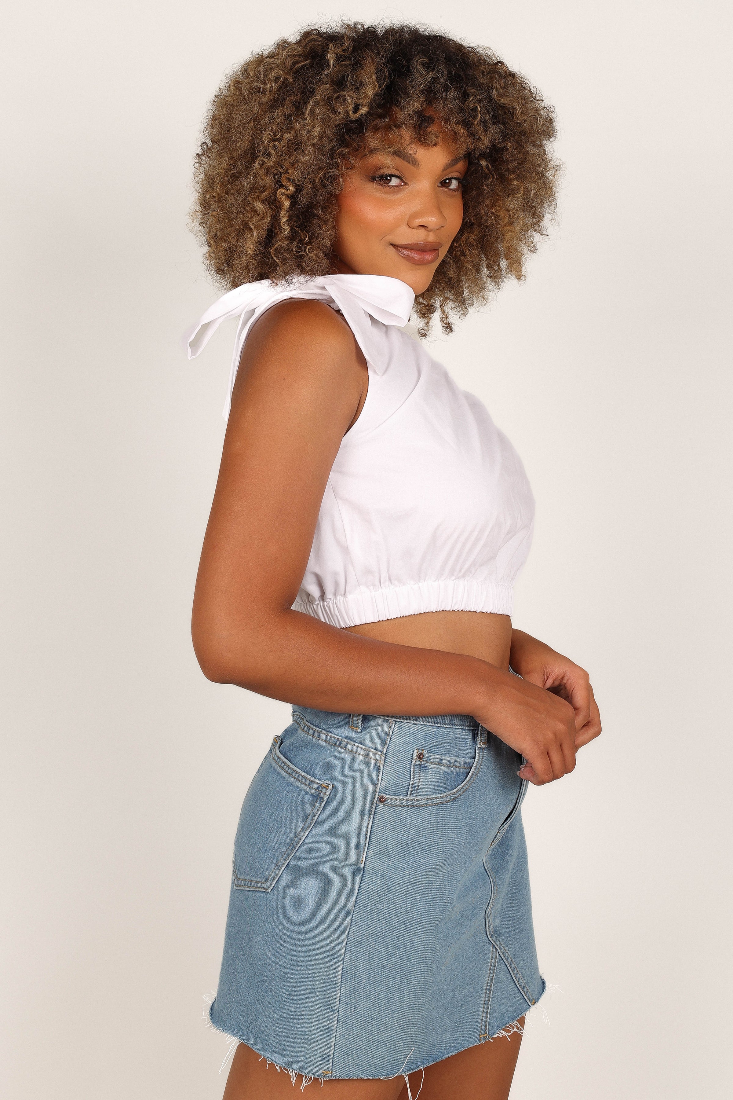 TOPS Nelly One Shoulder Top - White