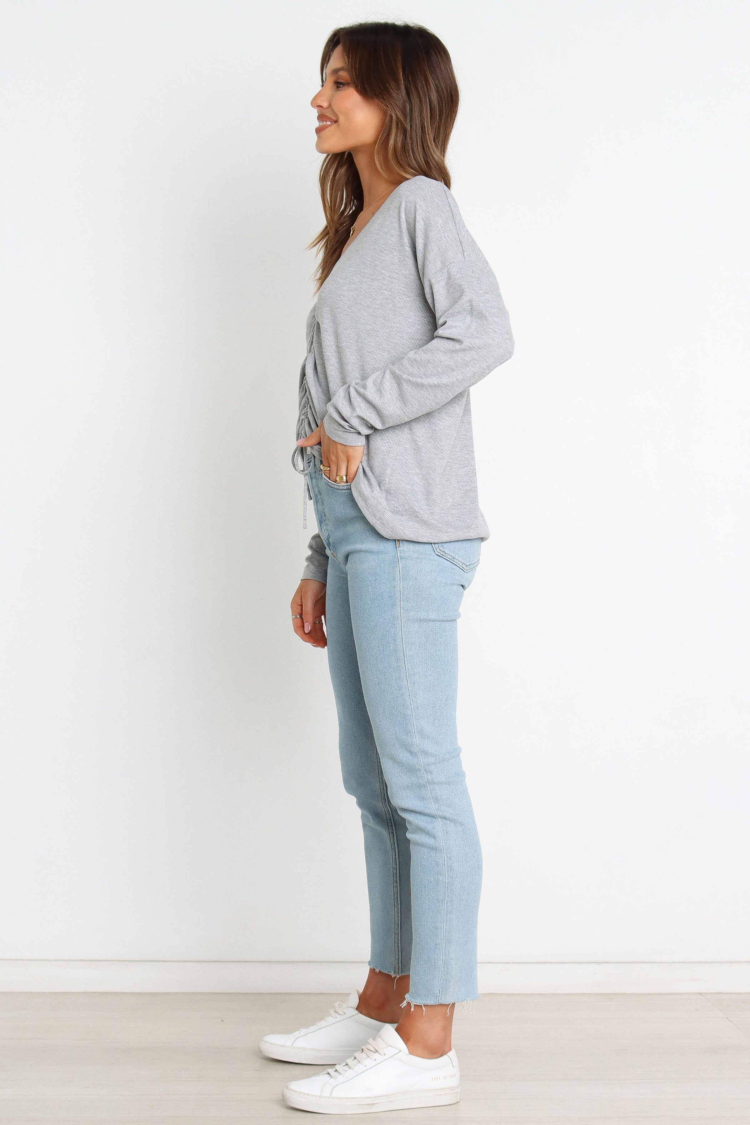 TOPS @Peachy Top - Grey