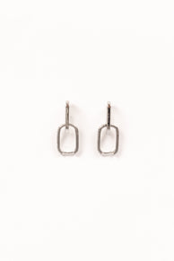 Teagan Double Hoop Earrings - Silver