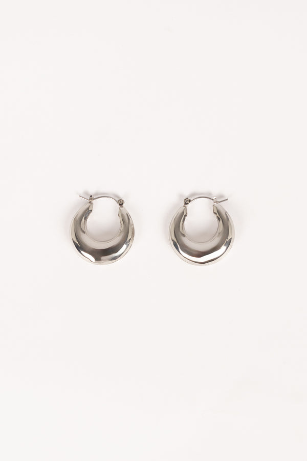 James Hoop Earrings - Silver